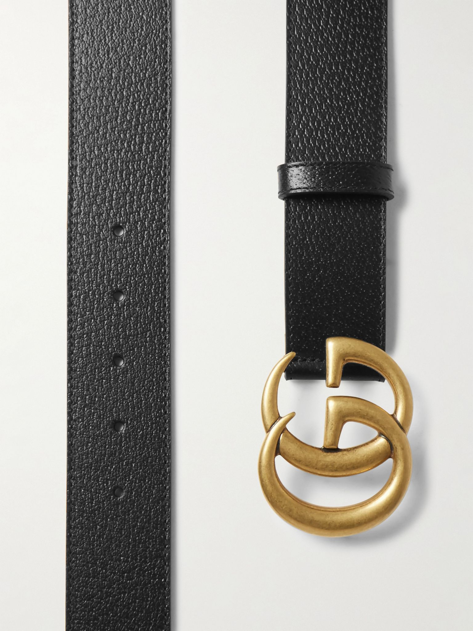 4cm Full-Grain Leather Belt Black - 2