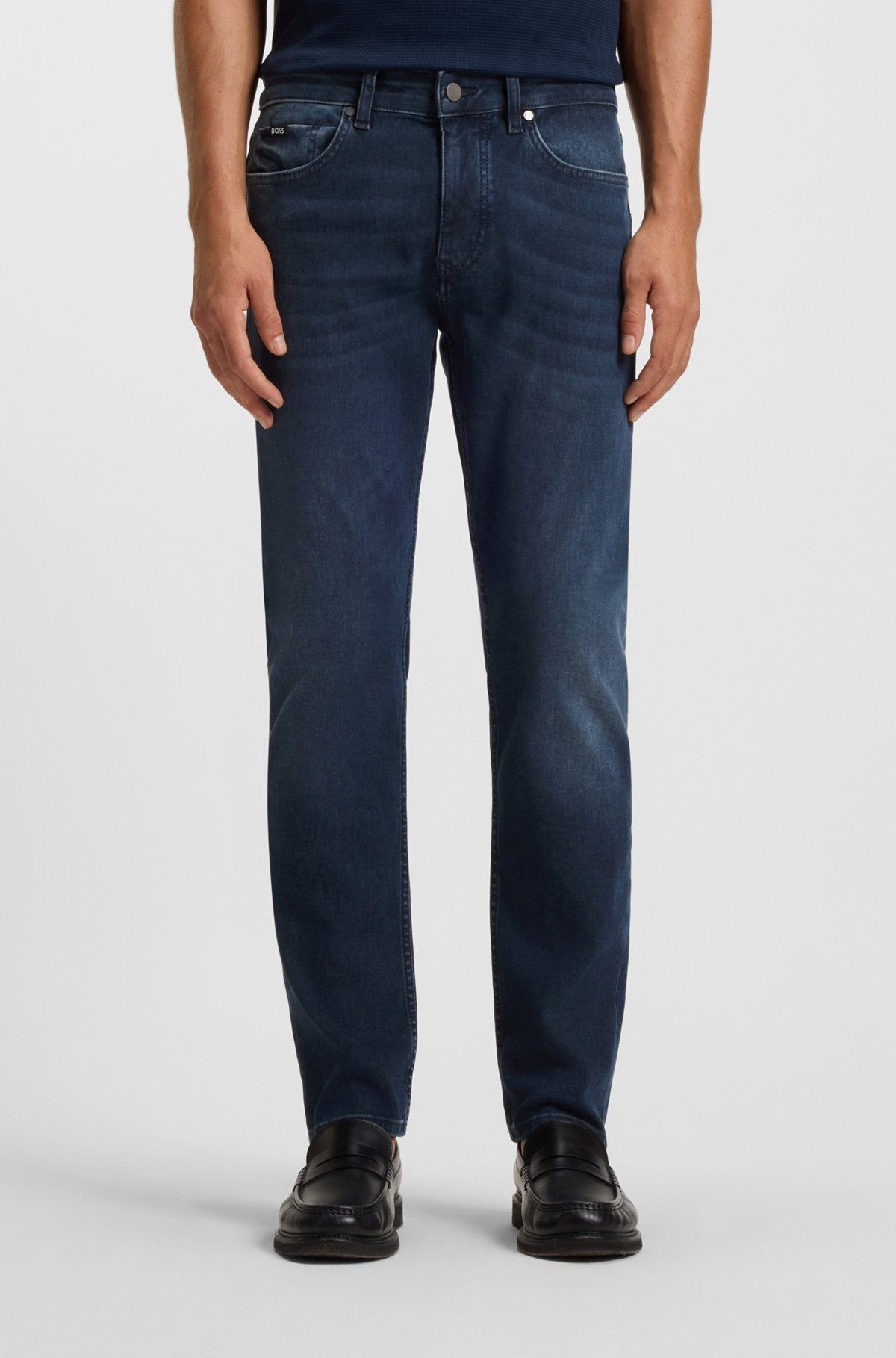 DELAWARE SLIM-FIT JEANS IN BLUE KNITTED DENIM - 2