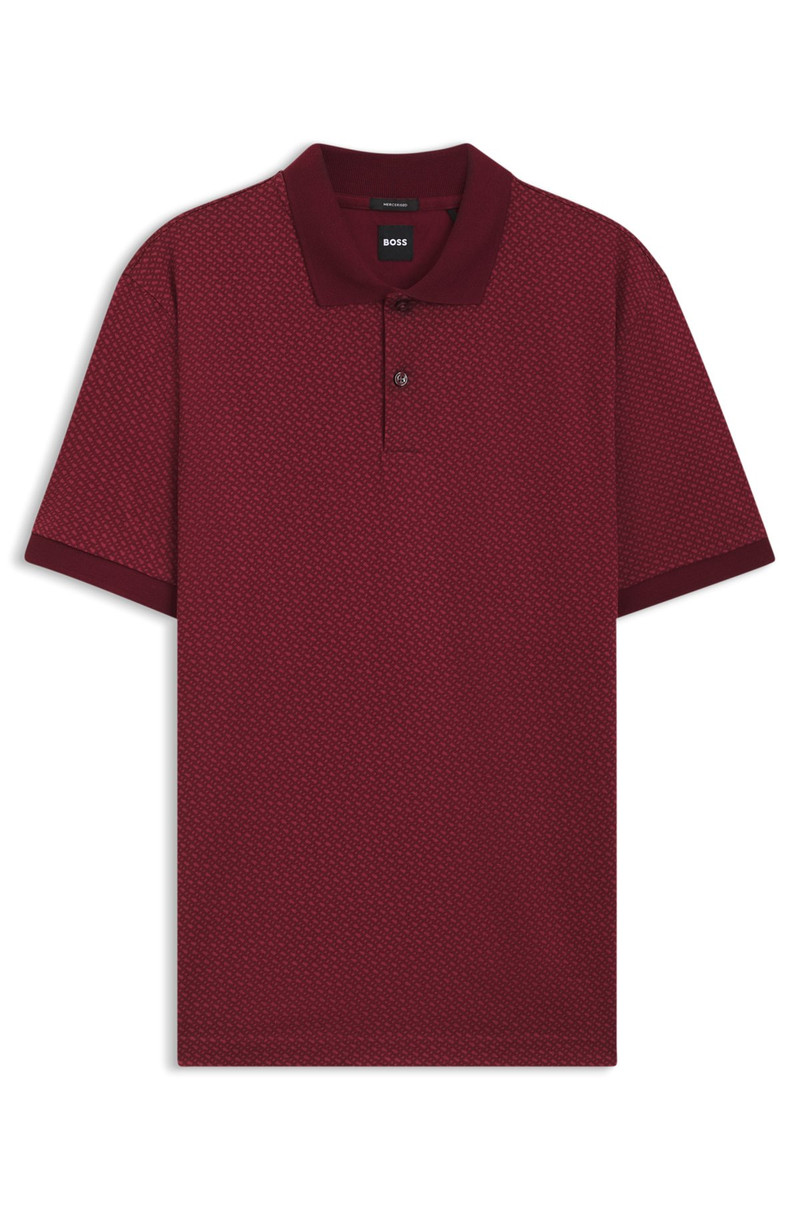 MERCERISED-COTTON POLO SHIRT WITH TWO-TONE MONOGRAMS 1