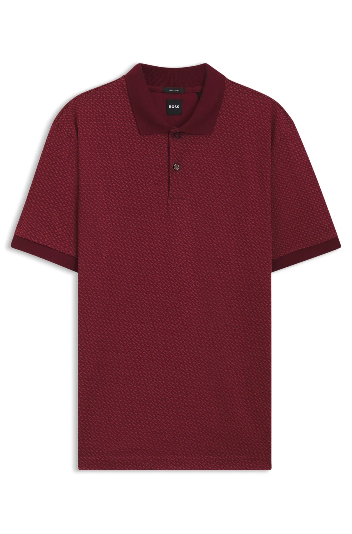 MERCERISED-COTTON POLO SHIRT WITH TWO-TONE MONOGRAMS - 1