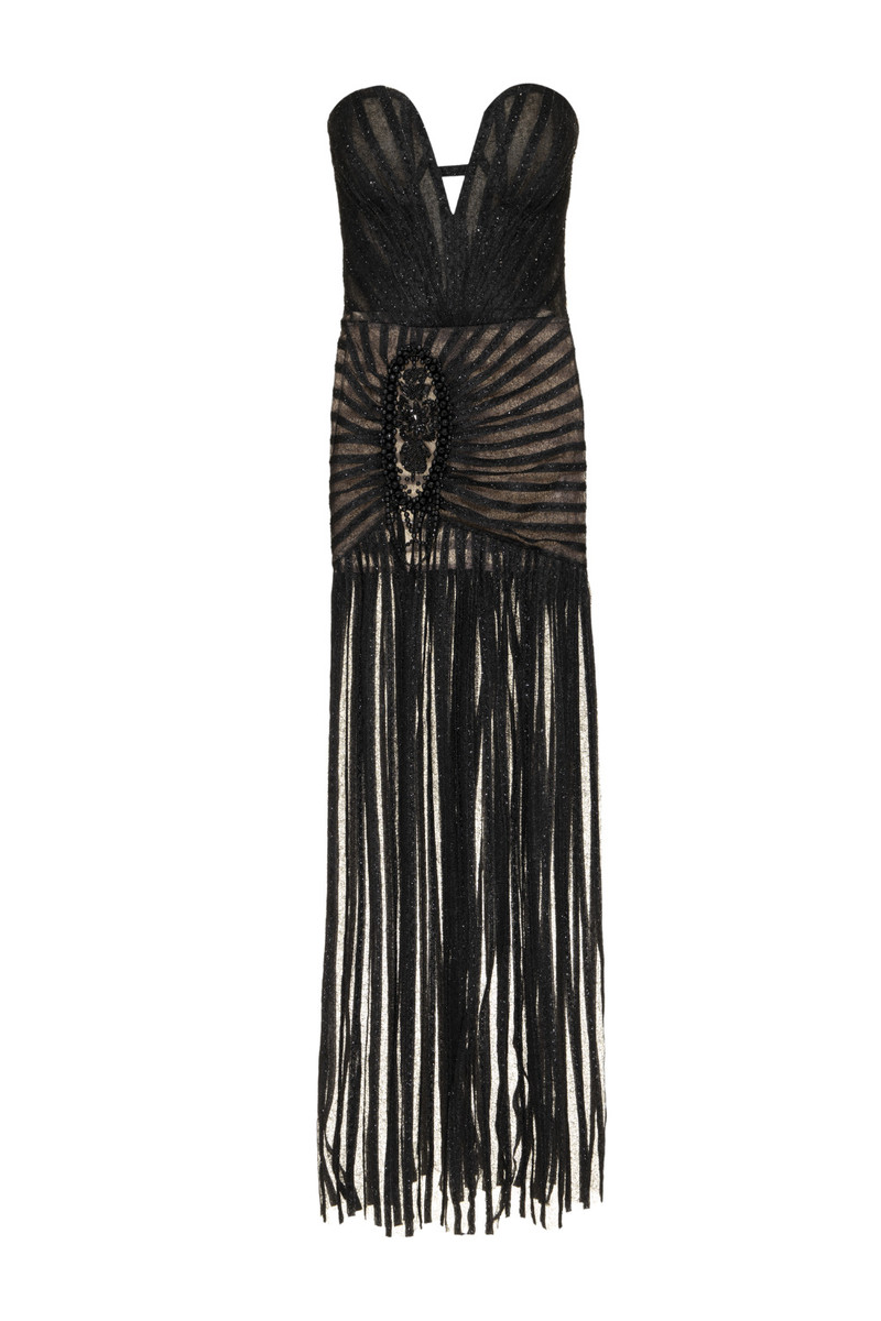 Sparkle Tulle Strapless Maxi Dress (RUNWAY) 4