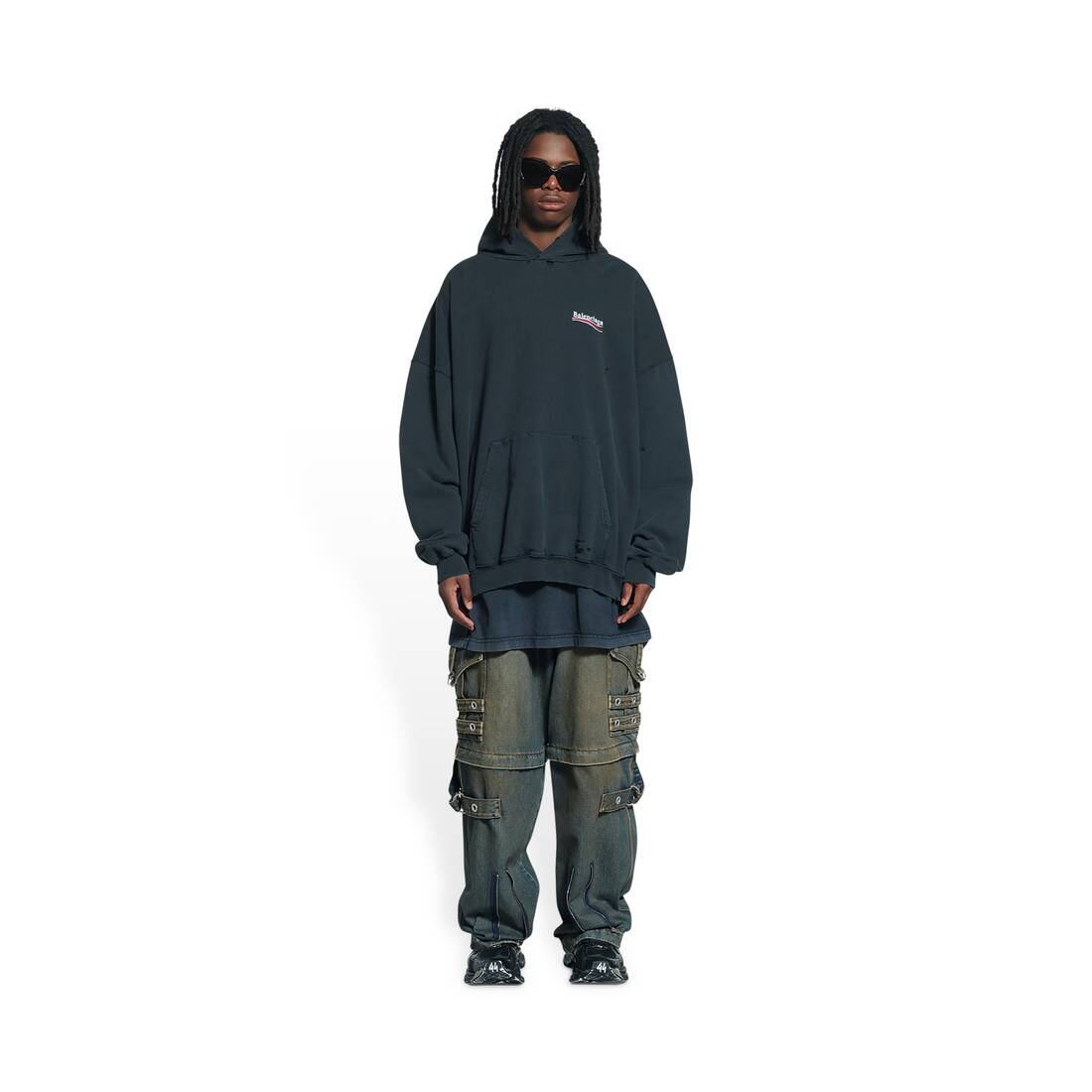 BALENCIAGA Men's Political Campaign Hoodie Large Fit in