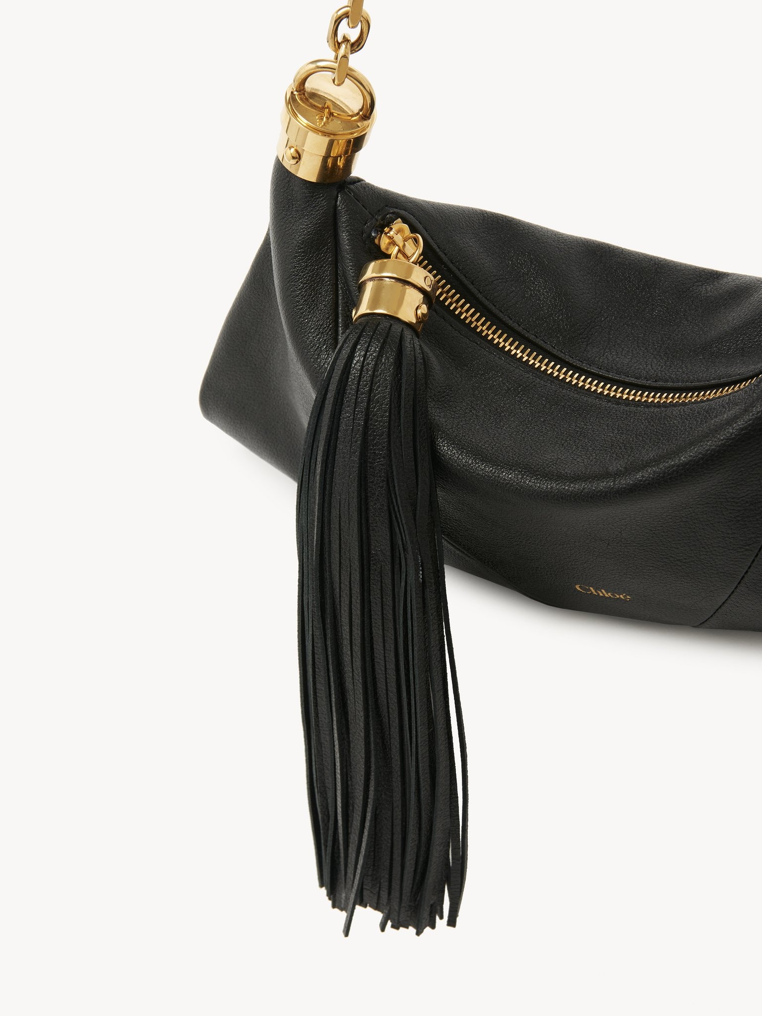 SMALL CHLOÉ FOULARD SHOULDER BAG IN GRAINED LEATHER - 6