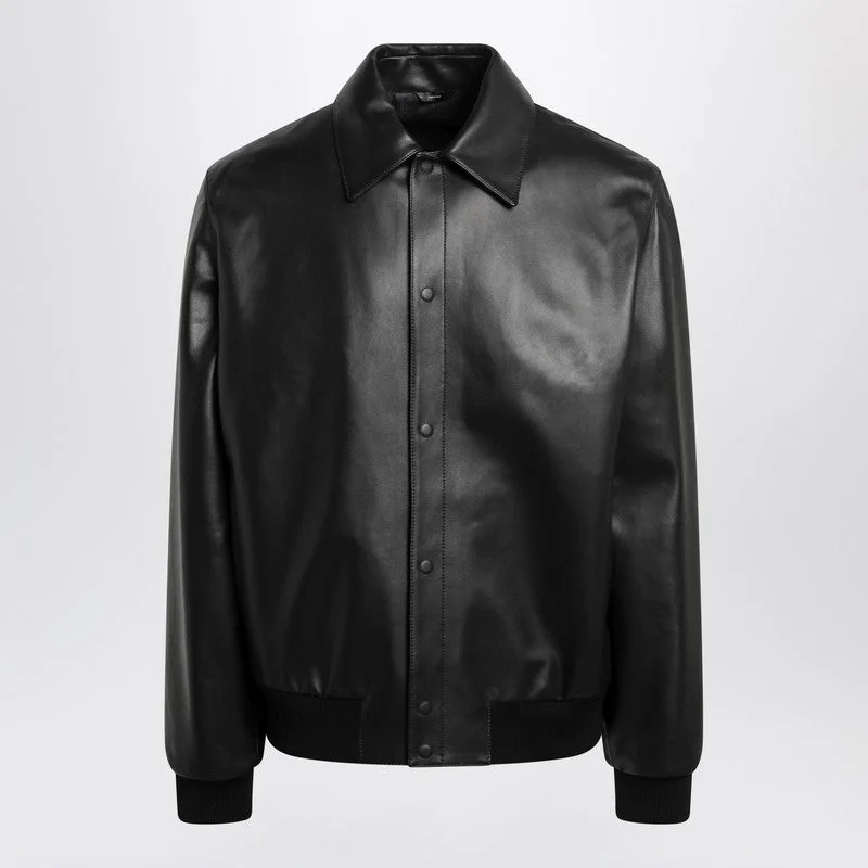Fendi Black Leather Blouson Men - 1