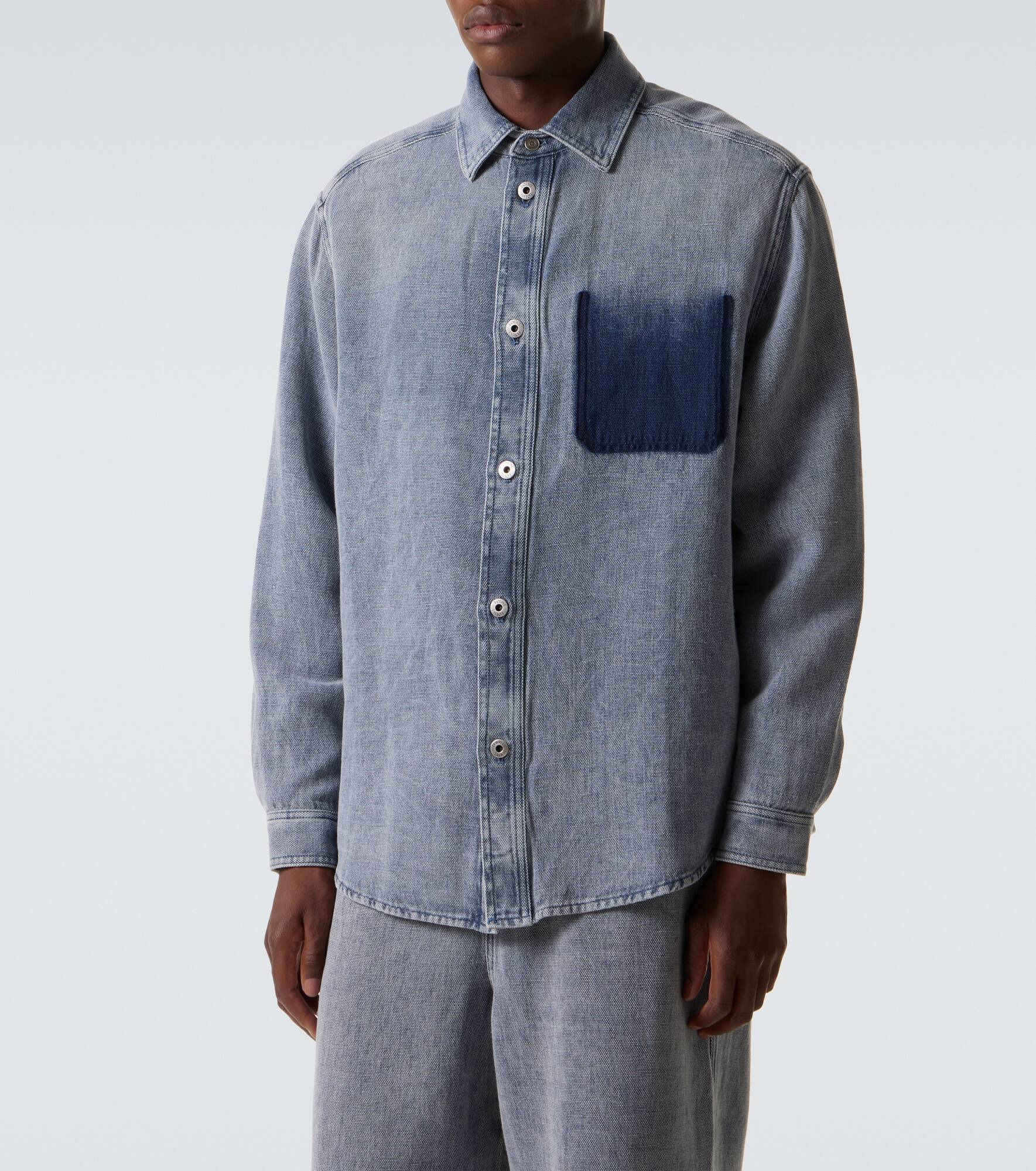 Cotton and linen canvas shirt - 2