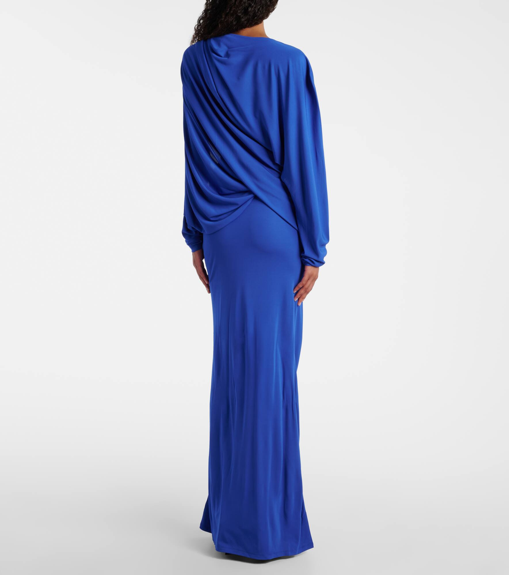Encased Nature draped jersey gown - 3