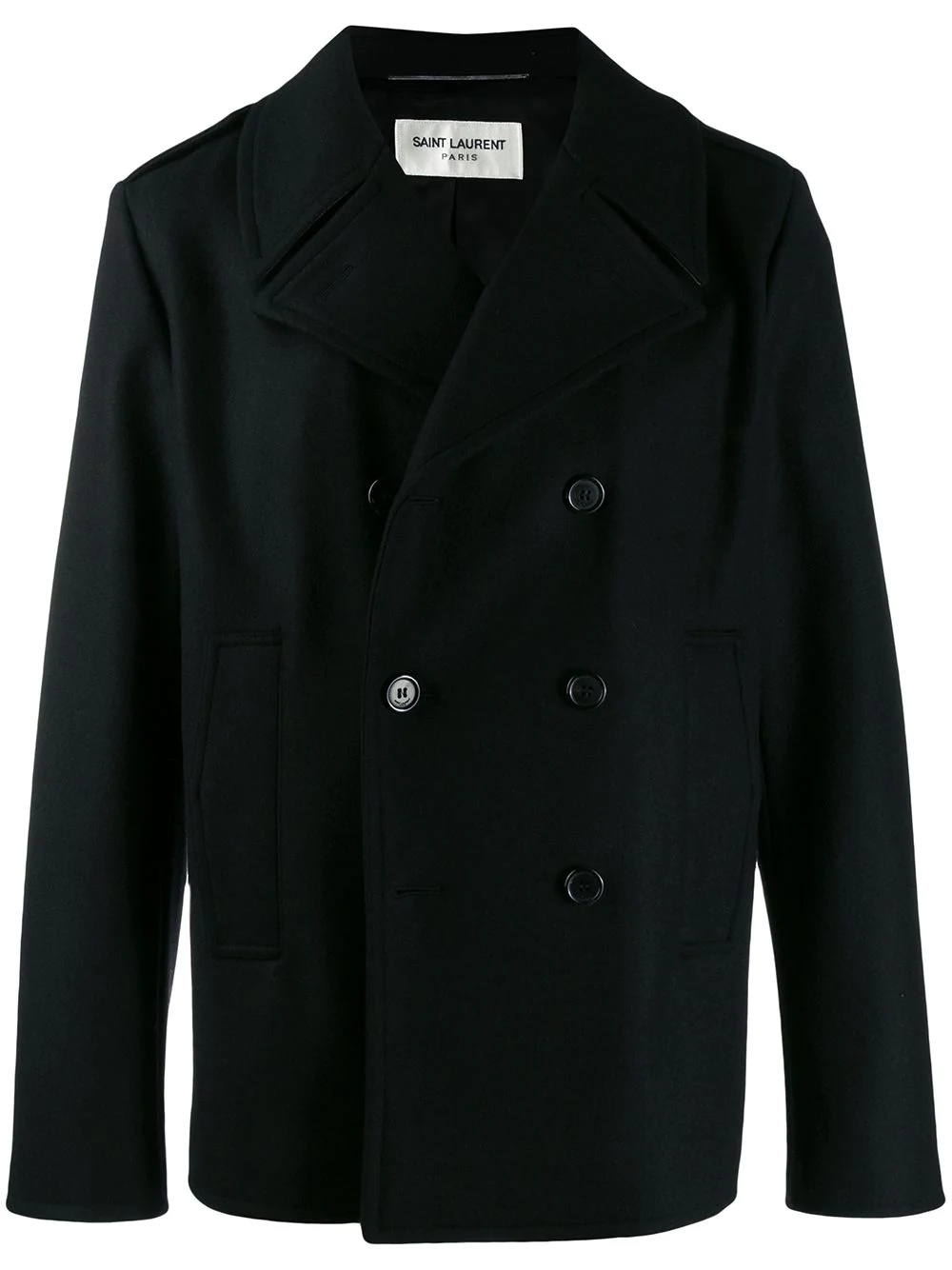 boxy fit double-breasted coat - 1