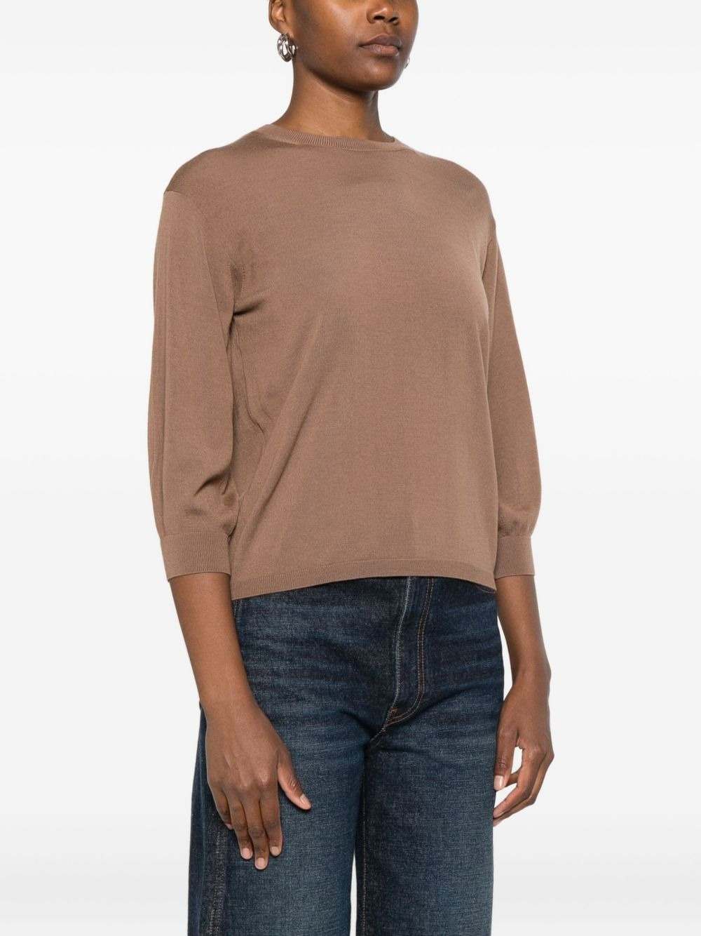 round-neck wool sweater - 3