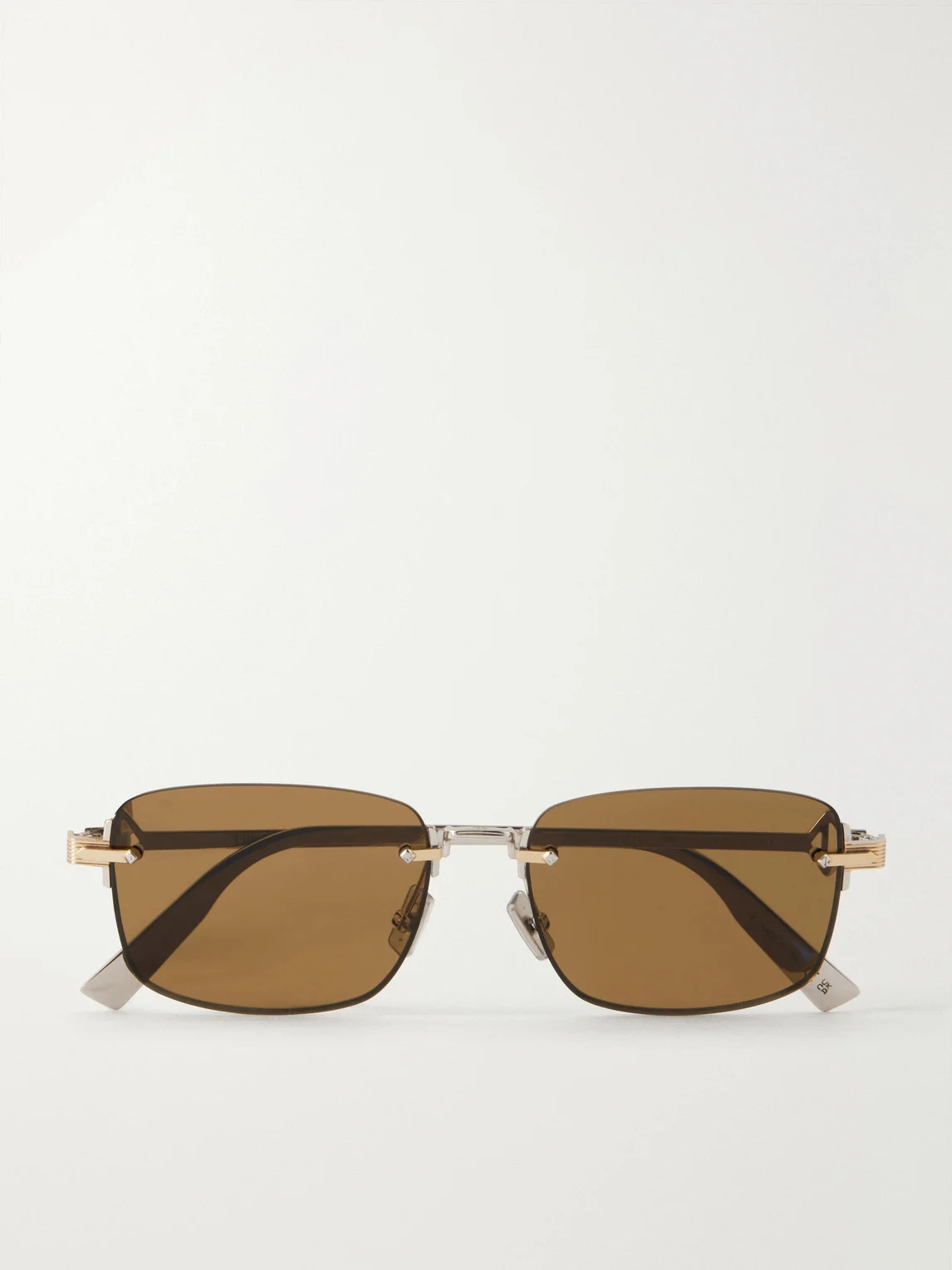CD Diamond S11U Rectangular Gold-Tone Sunglasses - 1