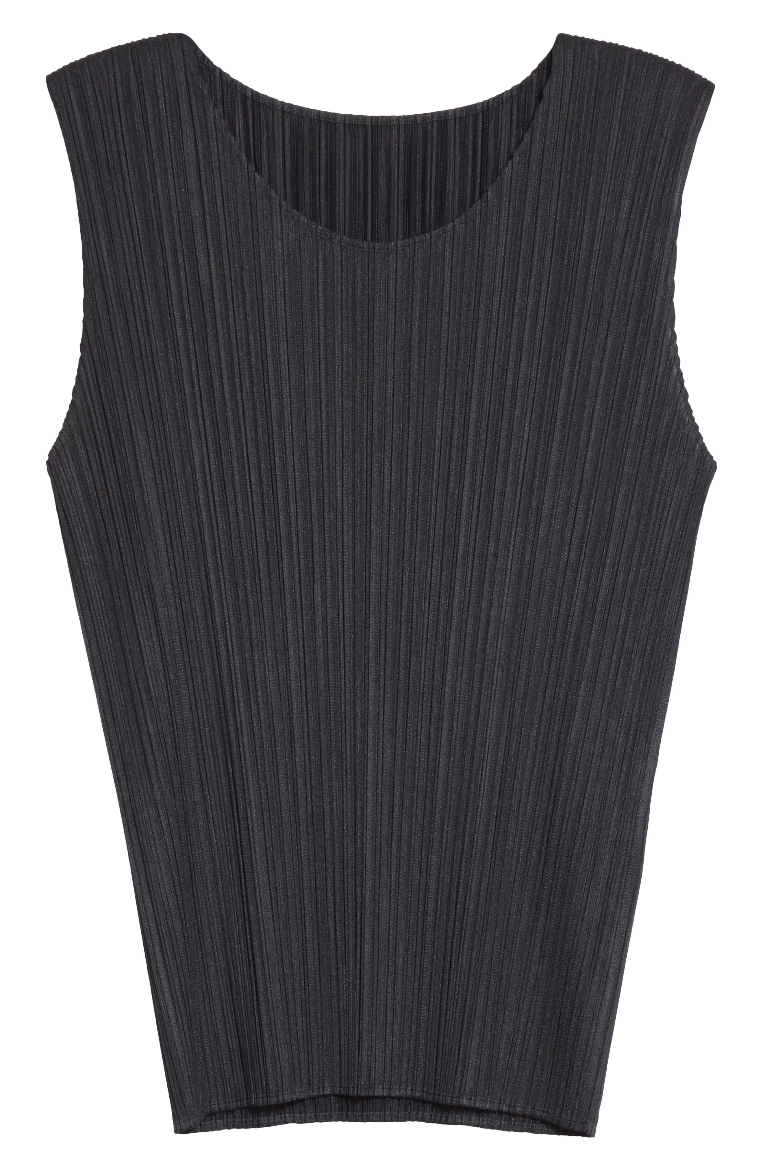Pleats Please Issey Miyake Basics Pleated Sleeveless Top in Black at Nordstrom - 5