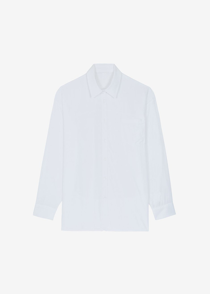 Hanna Silky Oversized Blouse - White 8