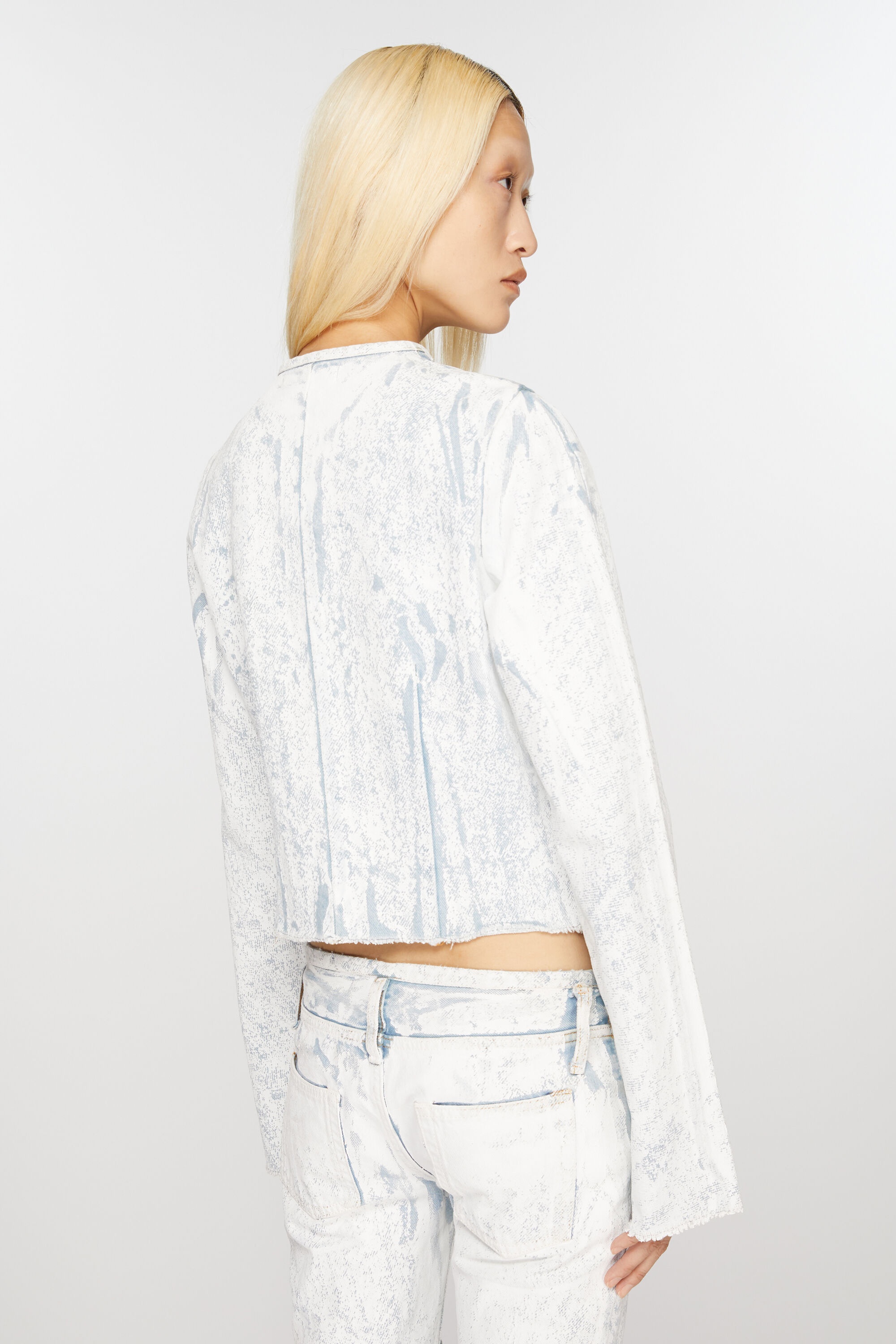 Pigment print denim jacket - Light blue - 4