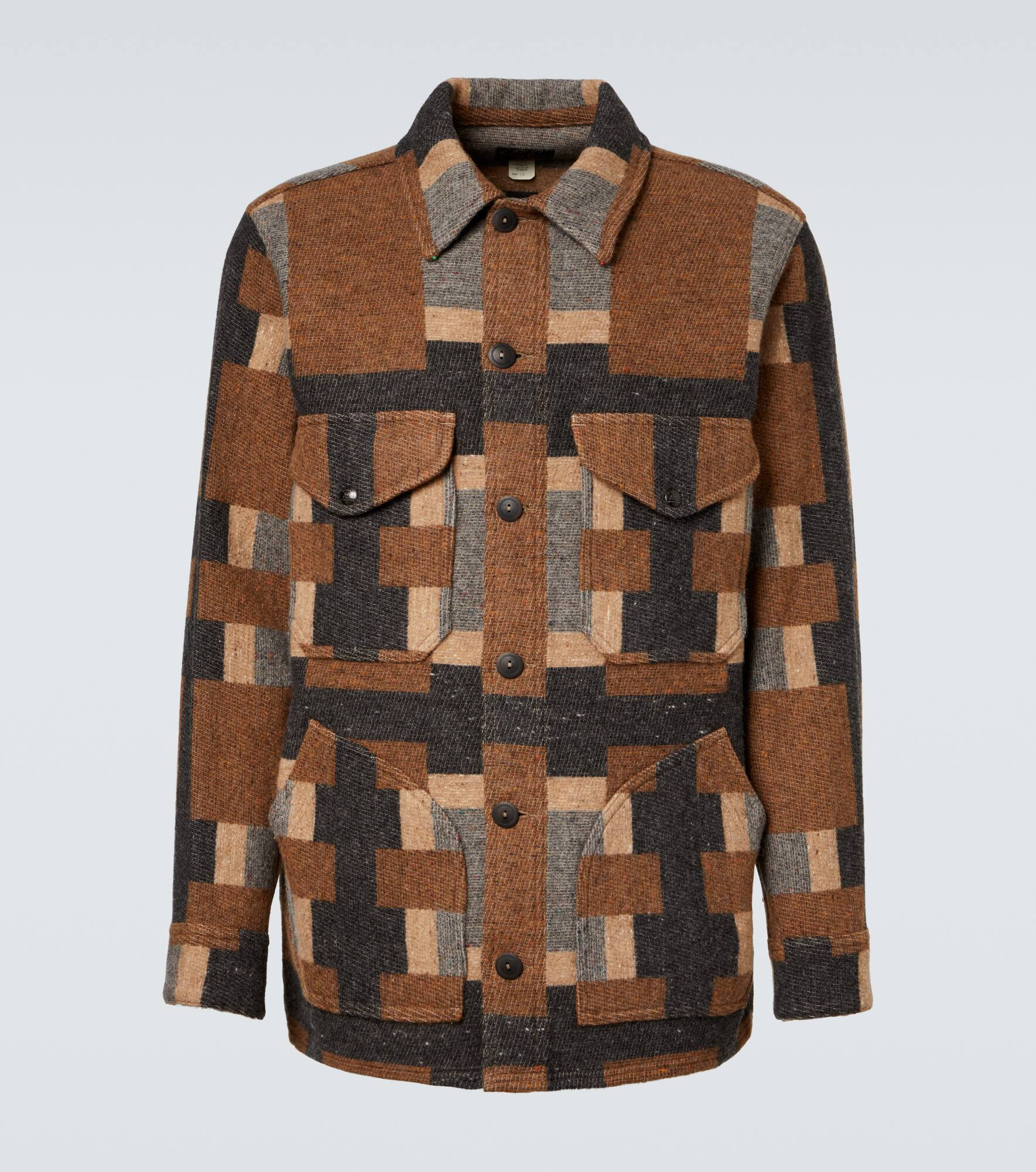 Wool and cotton-blend overshirt - 1