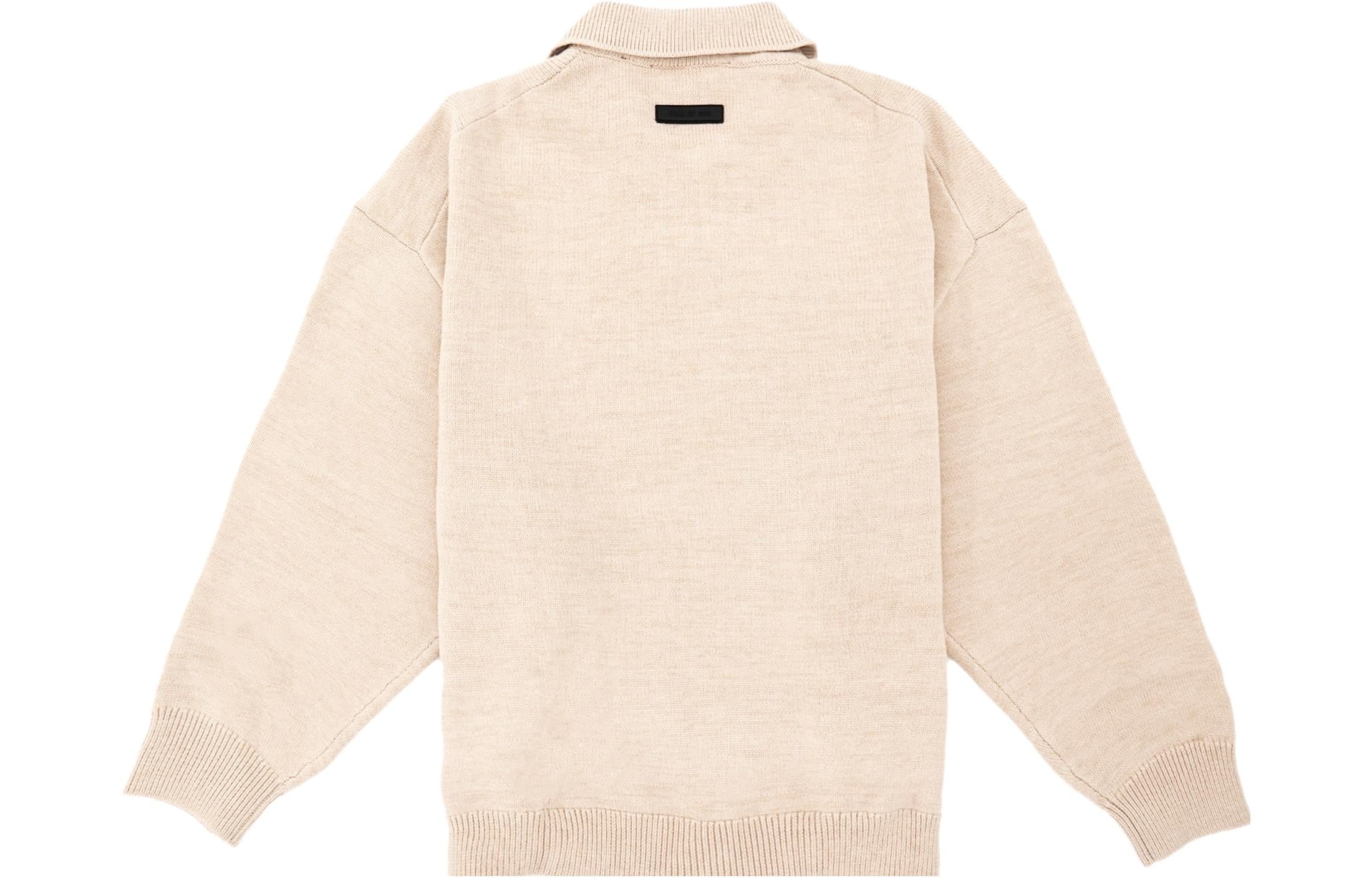 Fear of God Essentials FW23 Knit Polo Shirt 'Gold Heather' 192BT232183F - 3