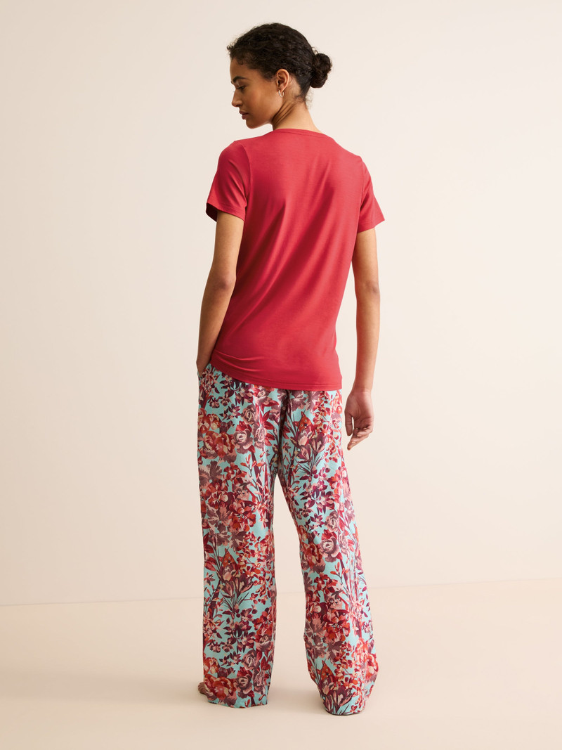 Derek Rose Women's T-Shirt Lara Micro Modal Stretch Cherry Red outlook