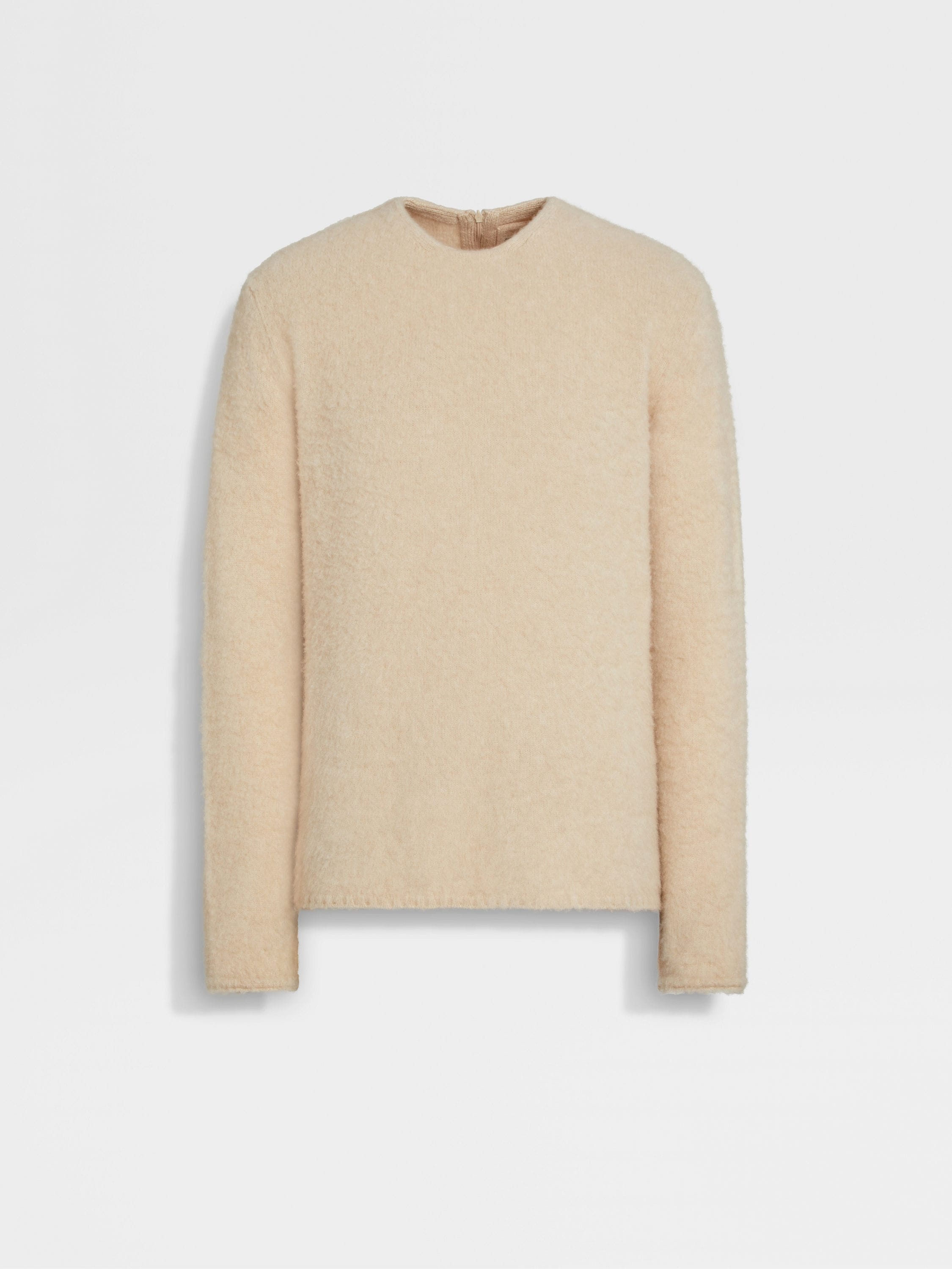 LIGHT BEIGE OASI CASHMERE CREWNECK - 1
