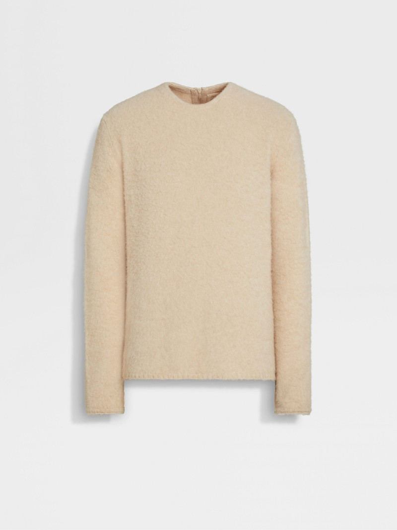 LIGHT BEIGE OASI CASHMERE CREWNECK 1