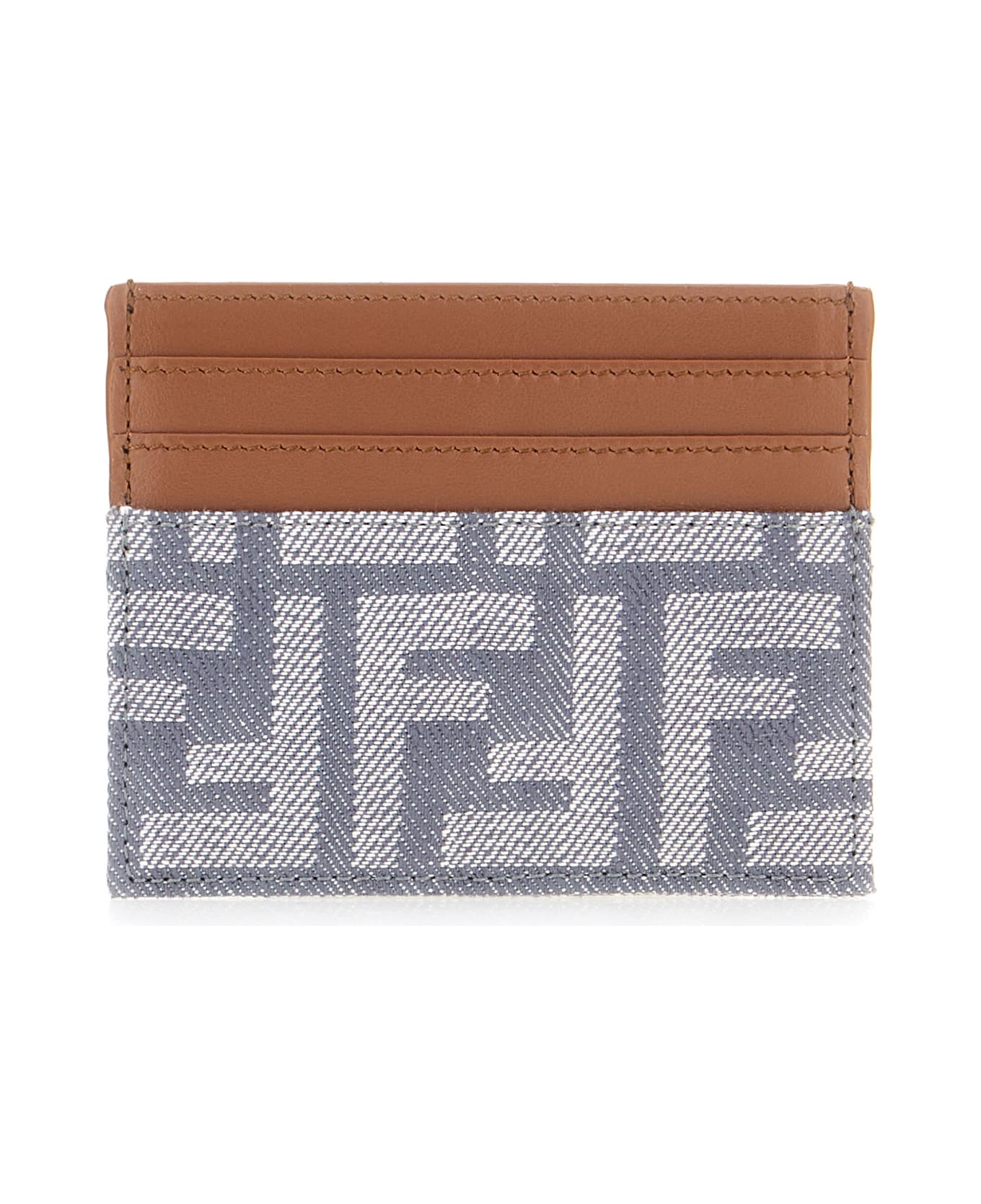 Multicolor Leather And Fabric Cardholder - 1