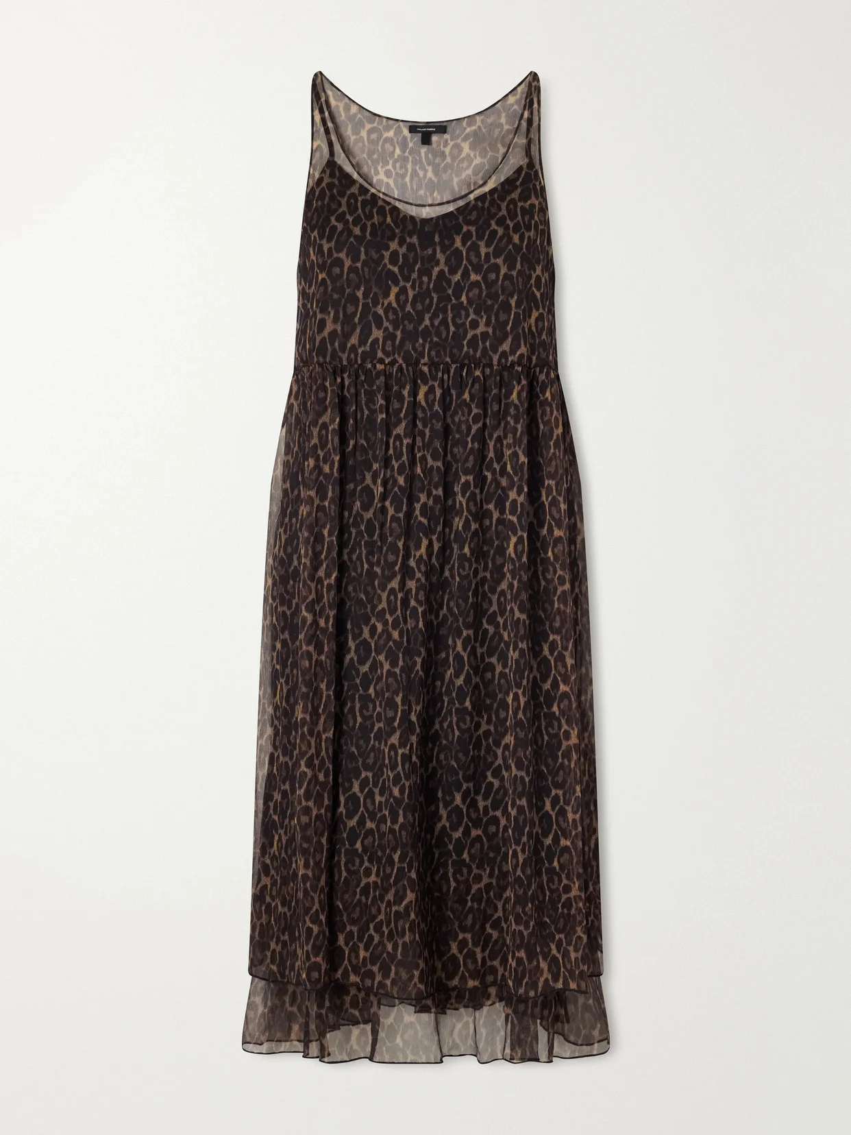 Gathered Tiered Animal-print Silk-chiffon Midi Dress - 1