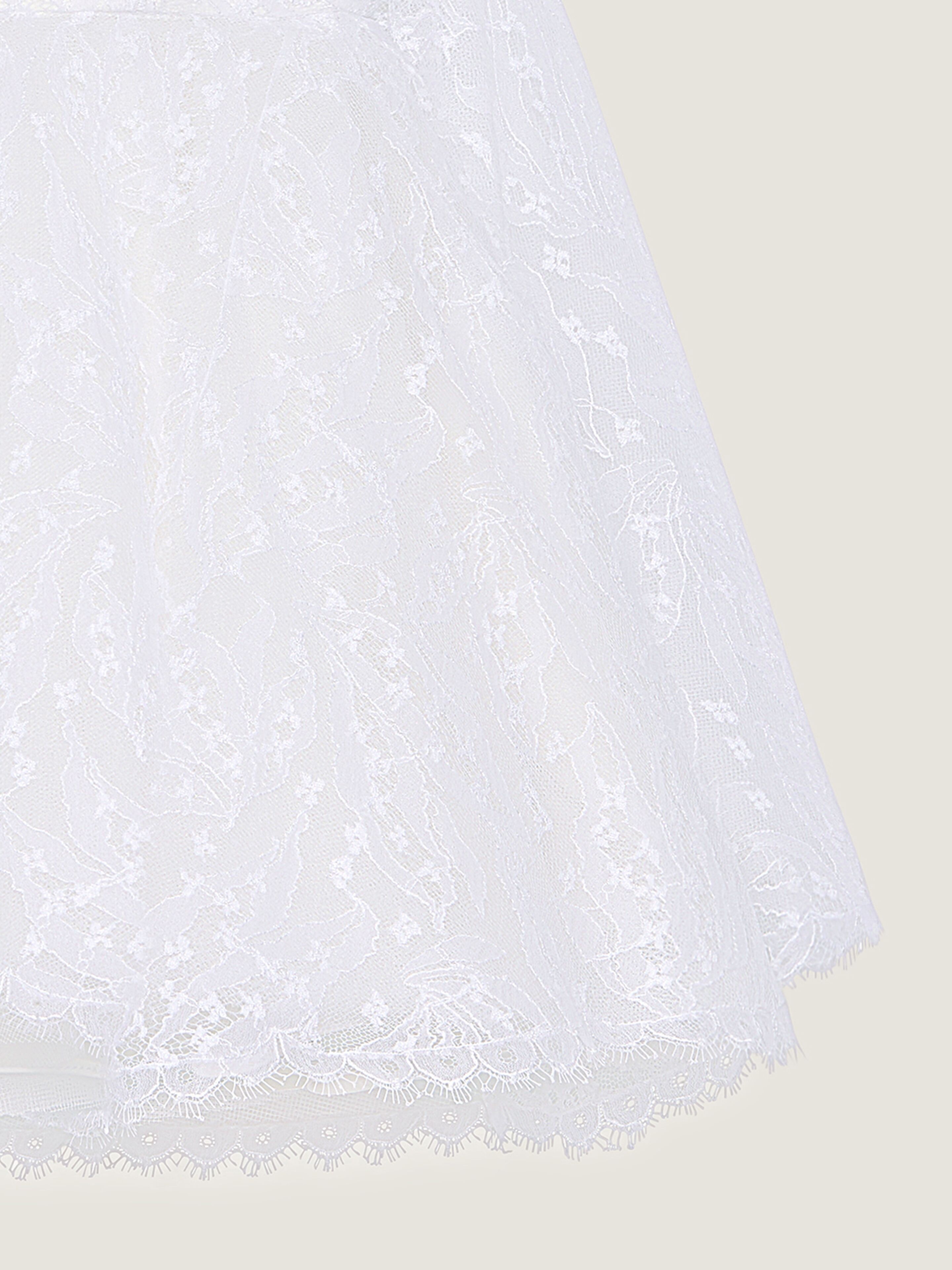 BUSTIER CAPE BACK DRESS IN LACE - 4