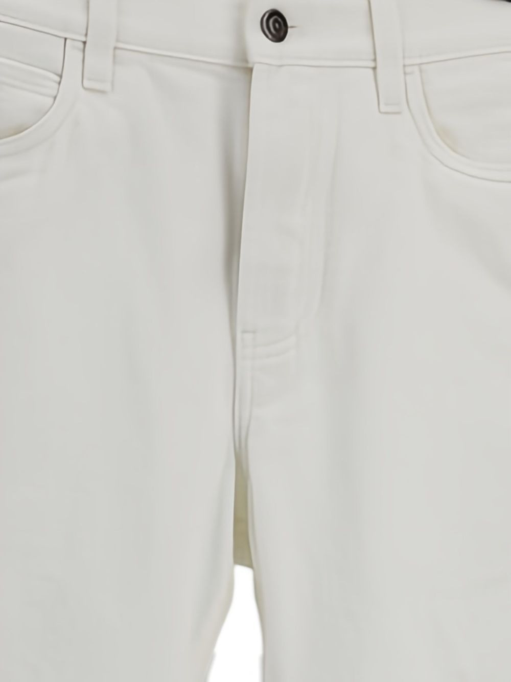 five-pocket leather-appliqué jeans - 4
