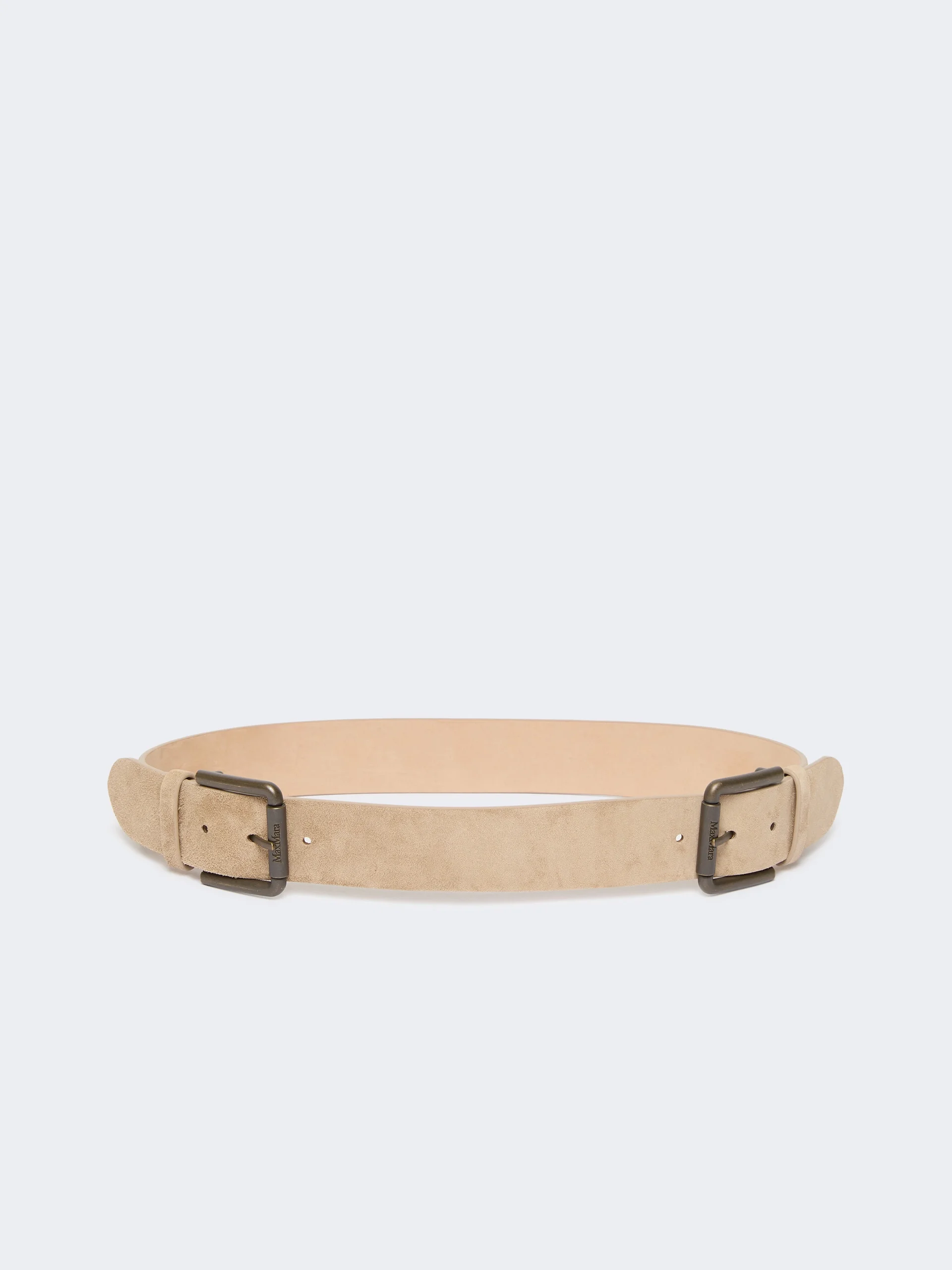 UNNO Studded leather belt - BEIGE - 1