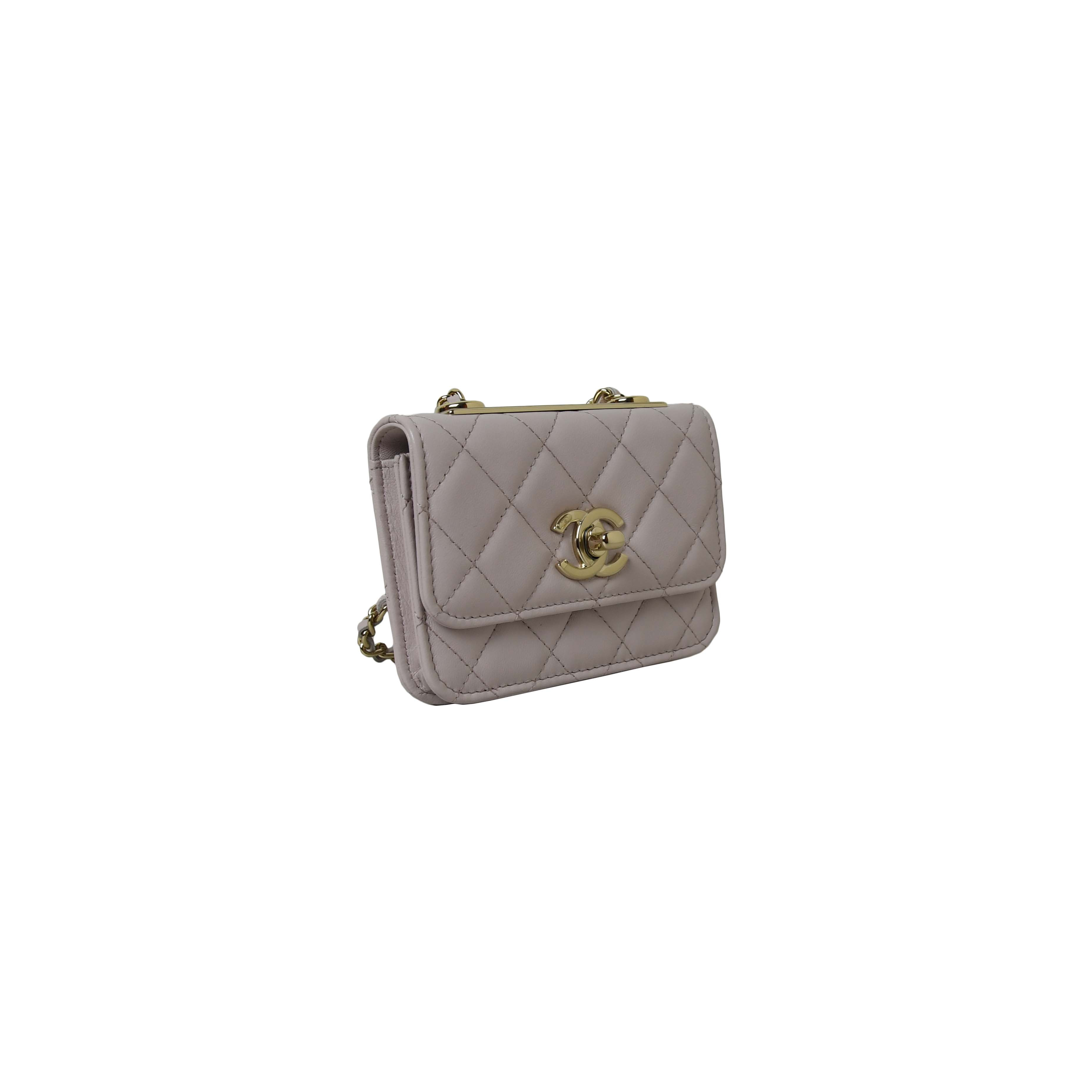 Chanel Quilted Mini Trendy CC Wallet On Chain Light Purple - 2