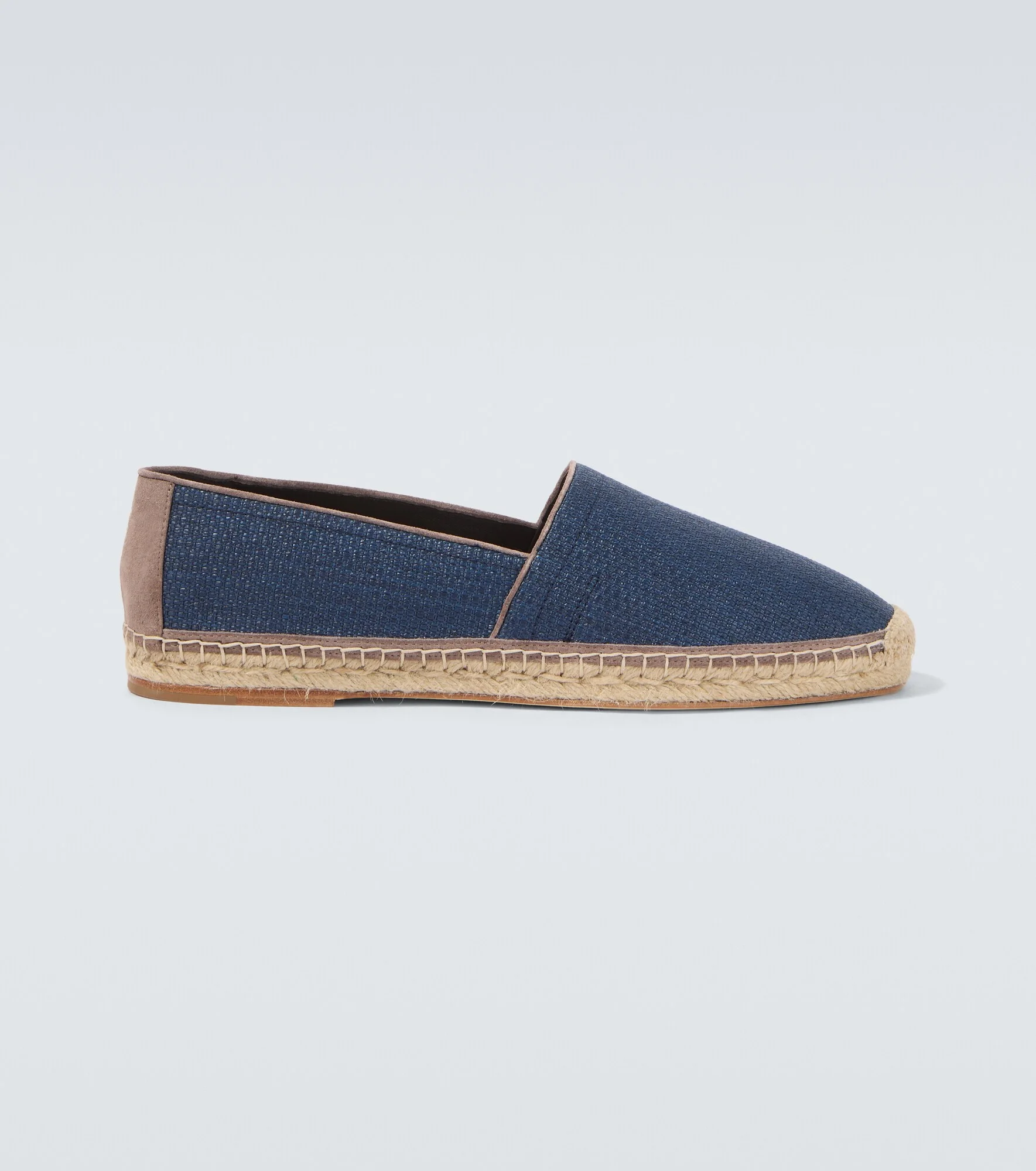 Suede-trimmed canvas espadrilles - 1