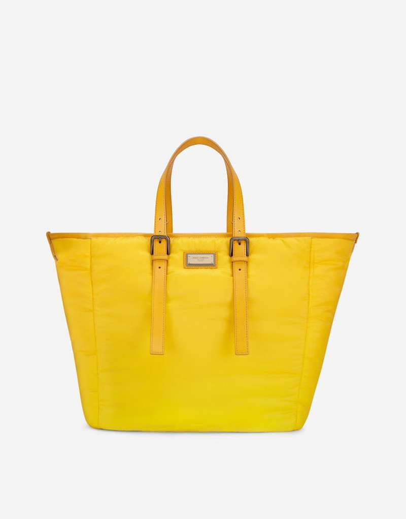 Nylon Sicily shopper with branded plate 1