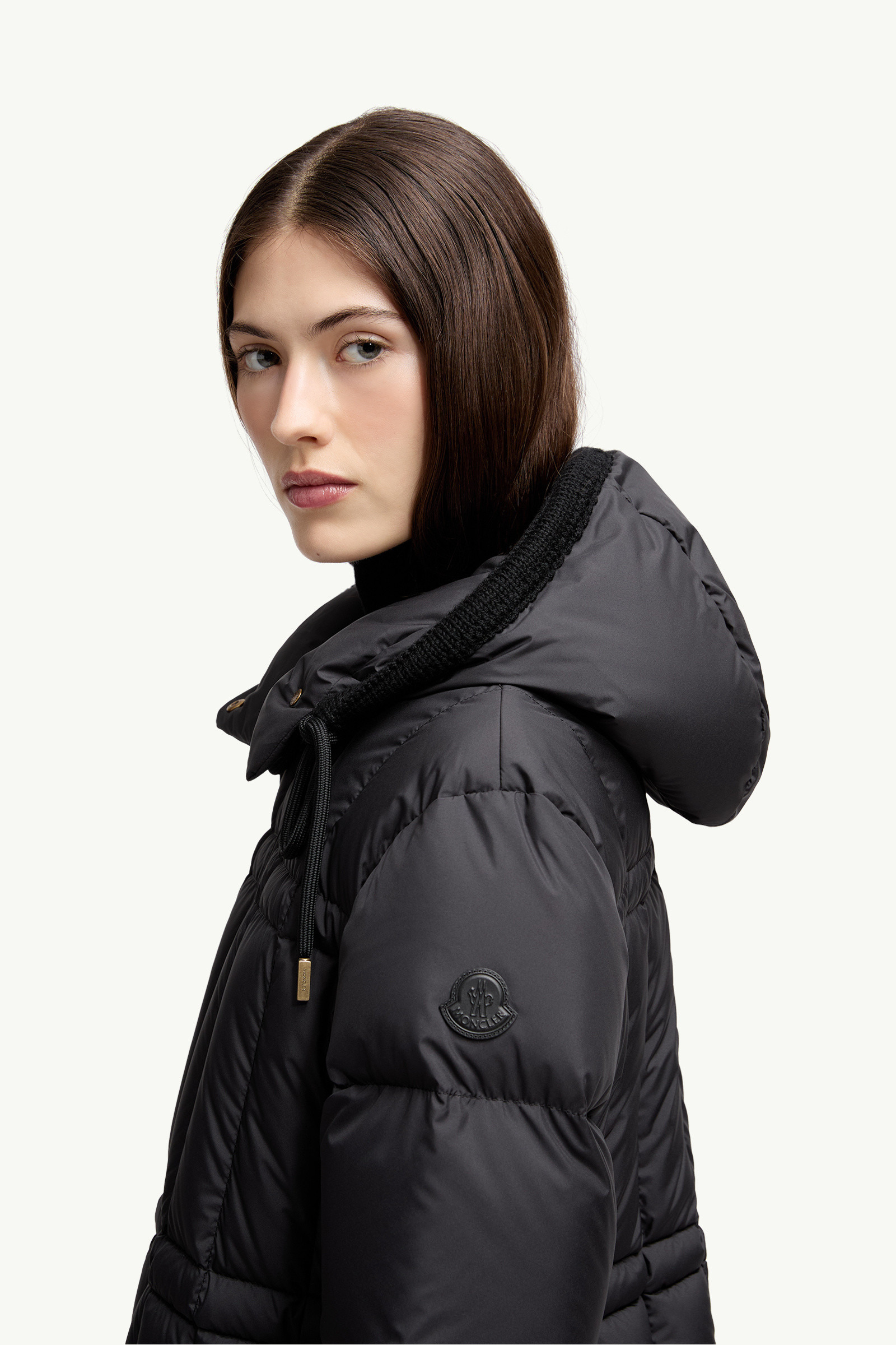 Estom Vertical-Quilted Hooded Short Down Jacket - 4