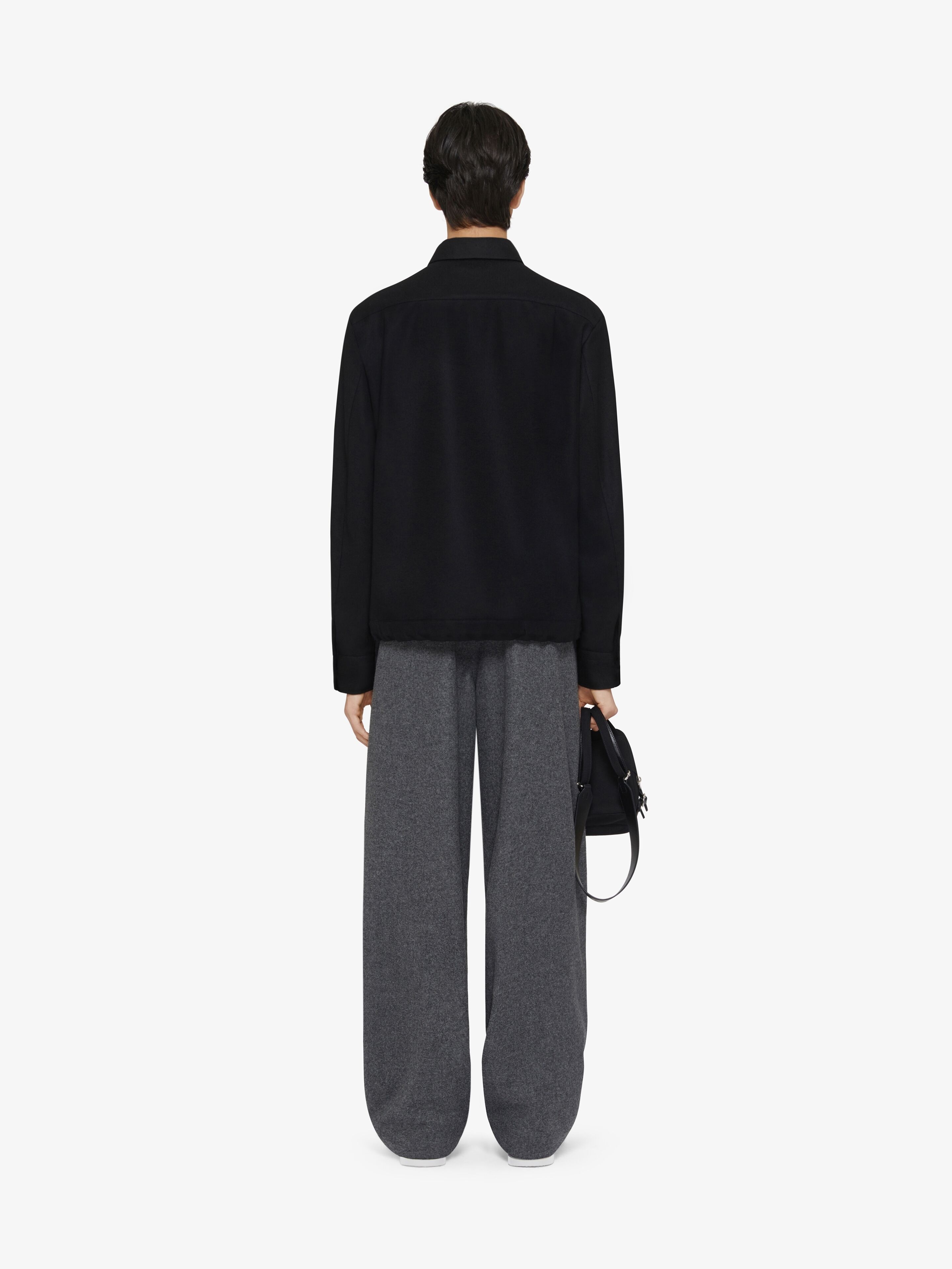 PANTS IN WOOL WITH DOUBLE WAIST DETAIL - 4