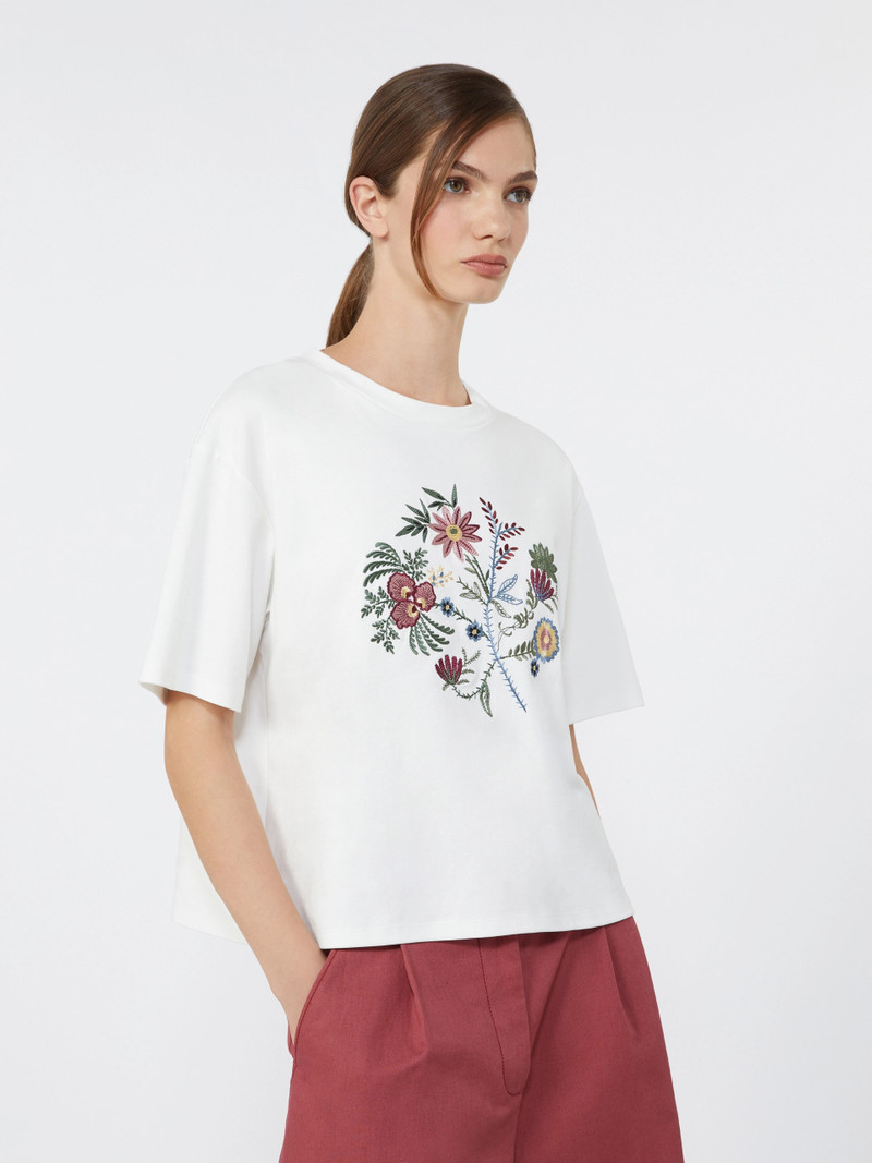 SABATO Printed cotton jersey T-shirt - WHITE 5