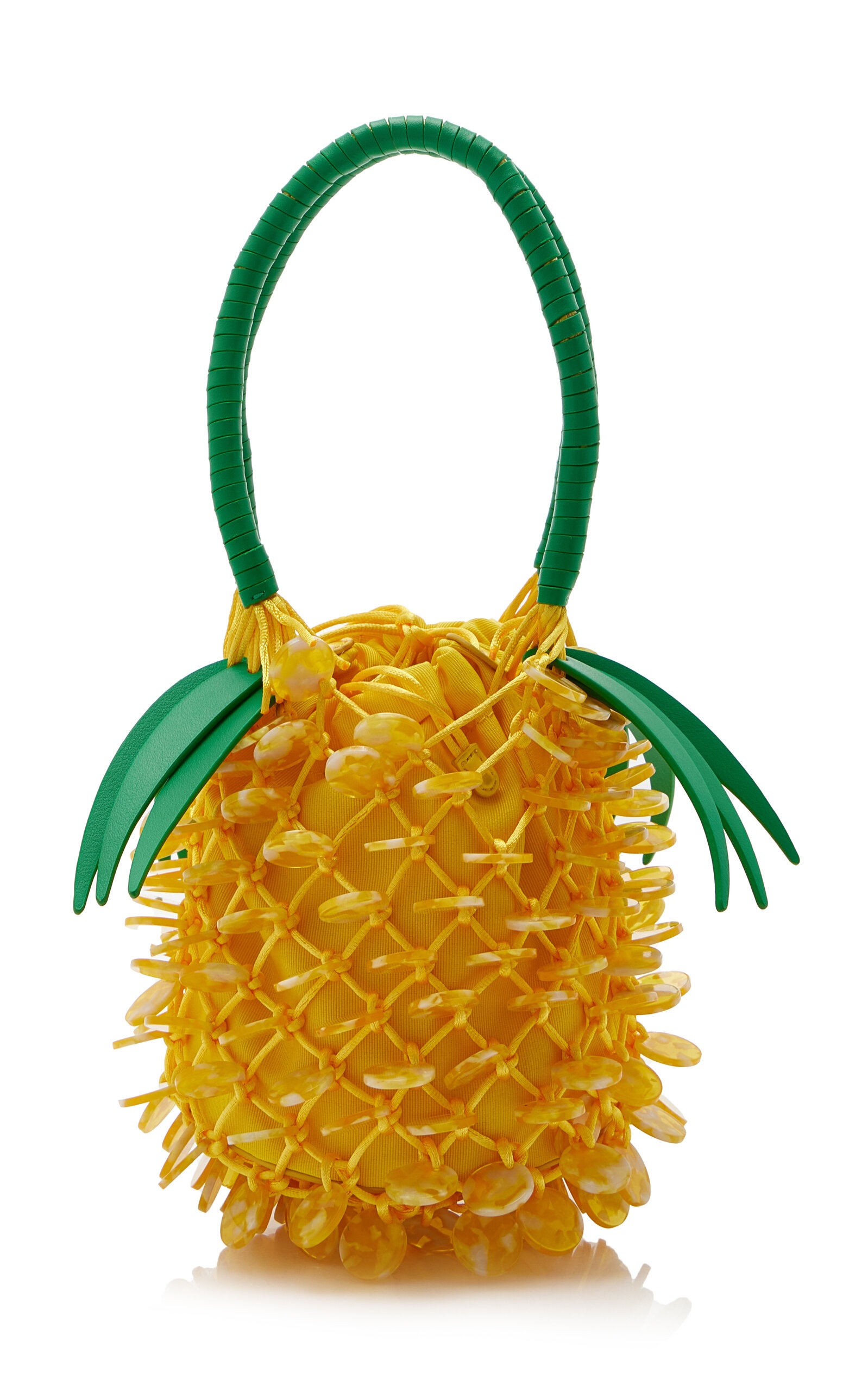 Pietro Beaded Pineapple Bag yellow - 1