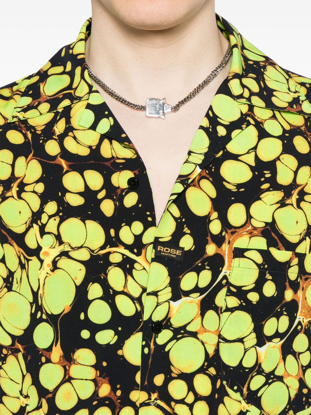 Martine Rose Men Bowling Shirt With Print - 4
