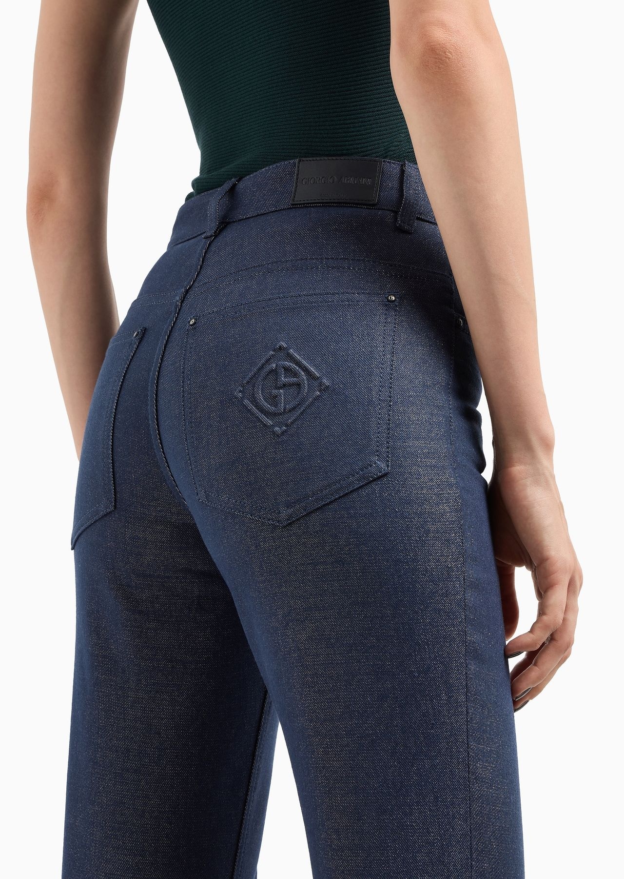 Denim Collection five-pocket trousers in cotton, viscose and lurex denim - 5