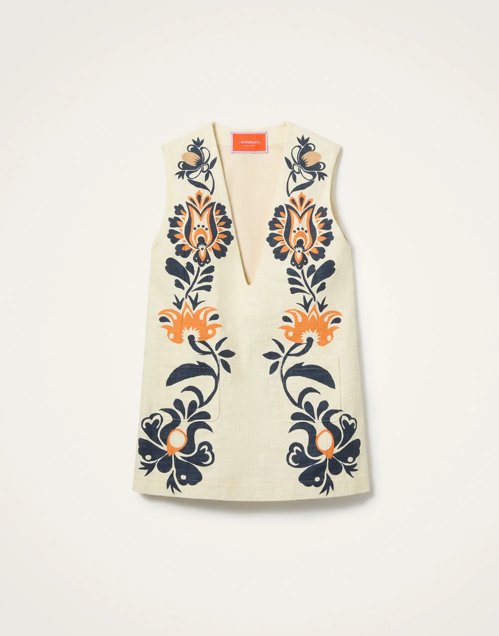 꽃 sleeveless tunic 드레스 - 1