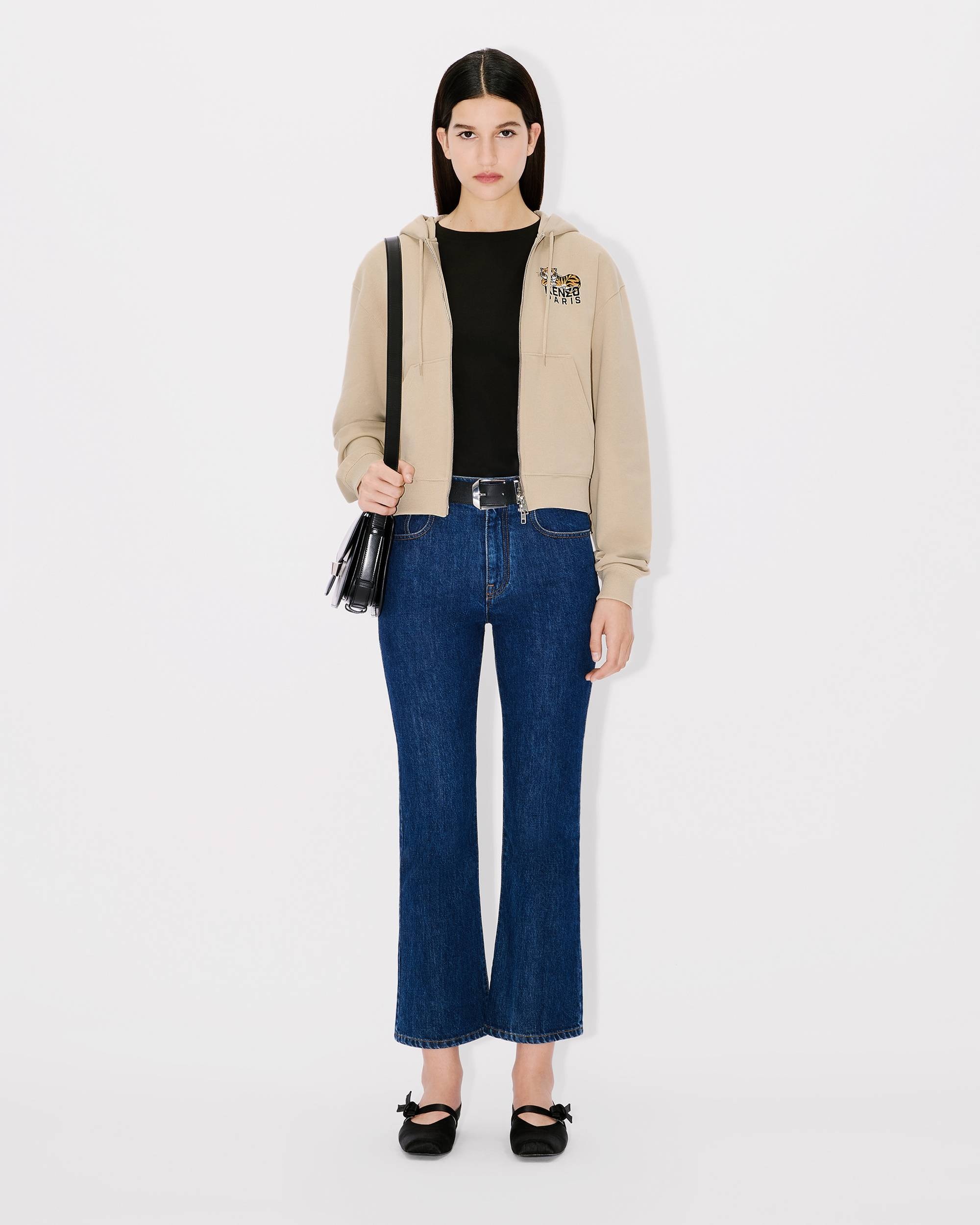 'KENZO Happy Tiger' zipped hoodie in cotton - 5