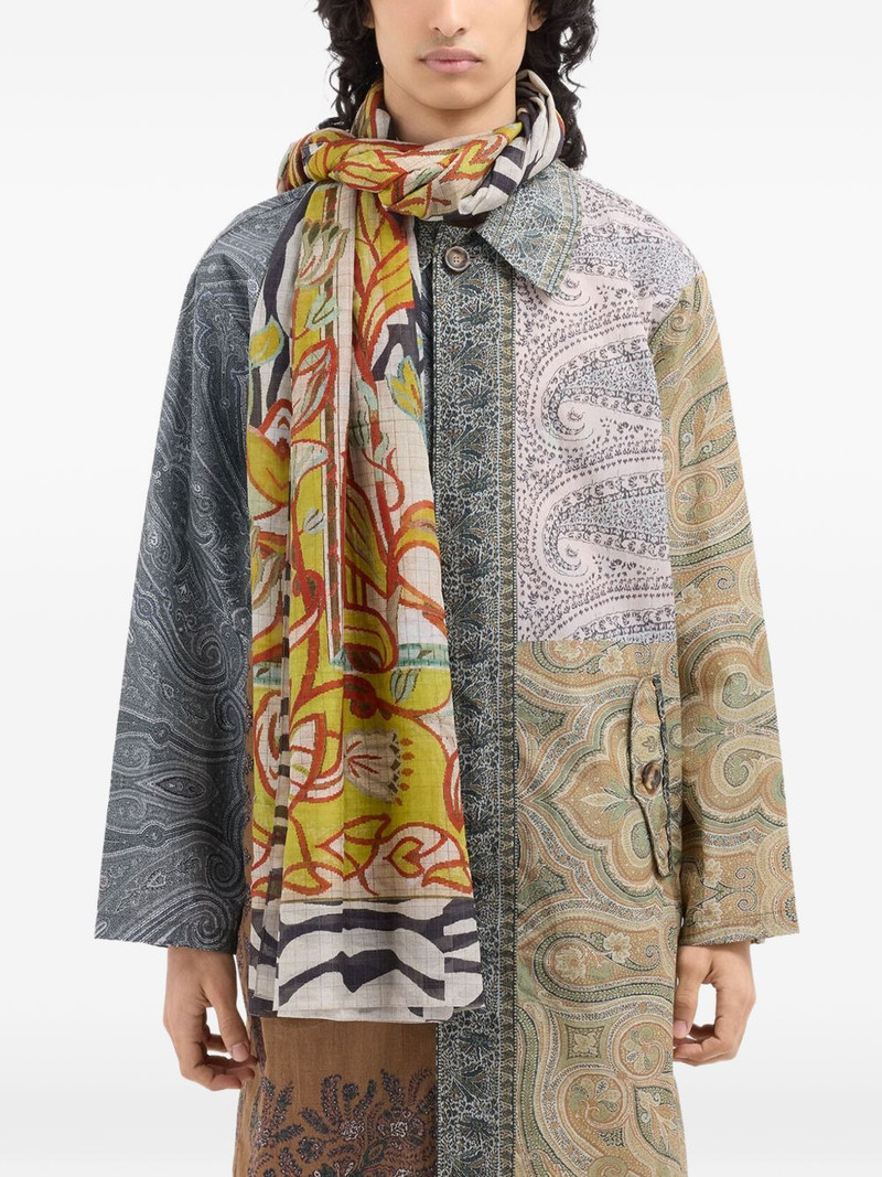 Hawnbci zebra-pattern-trim scarf 3