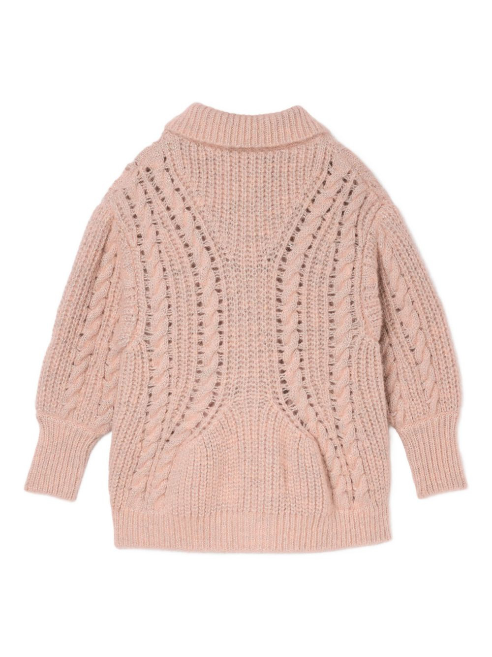 cable-knit button cardigan - 2