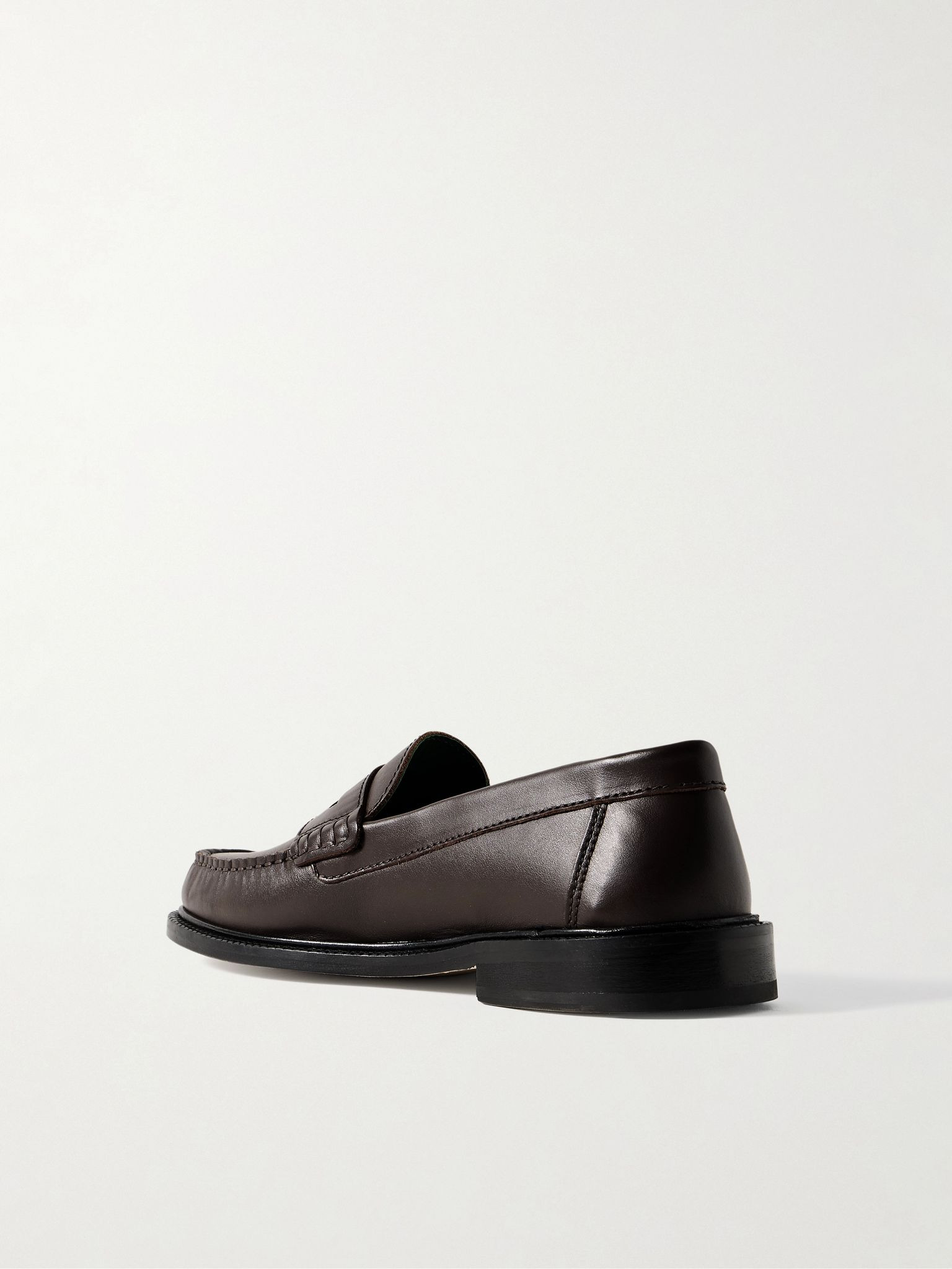 Yardee Leather Penny Loafers Dark brown - 4