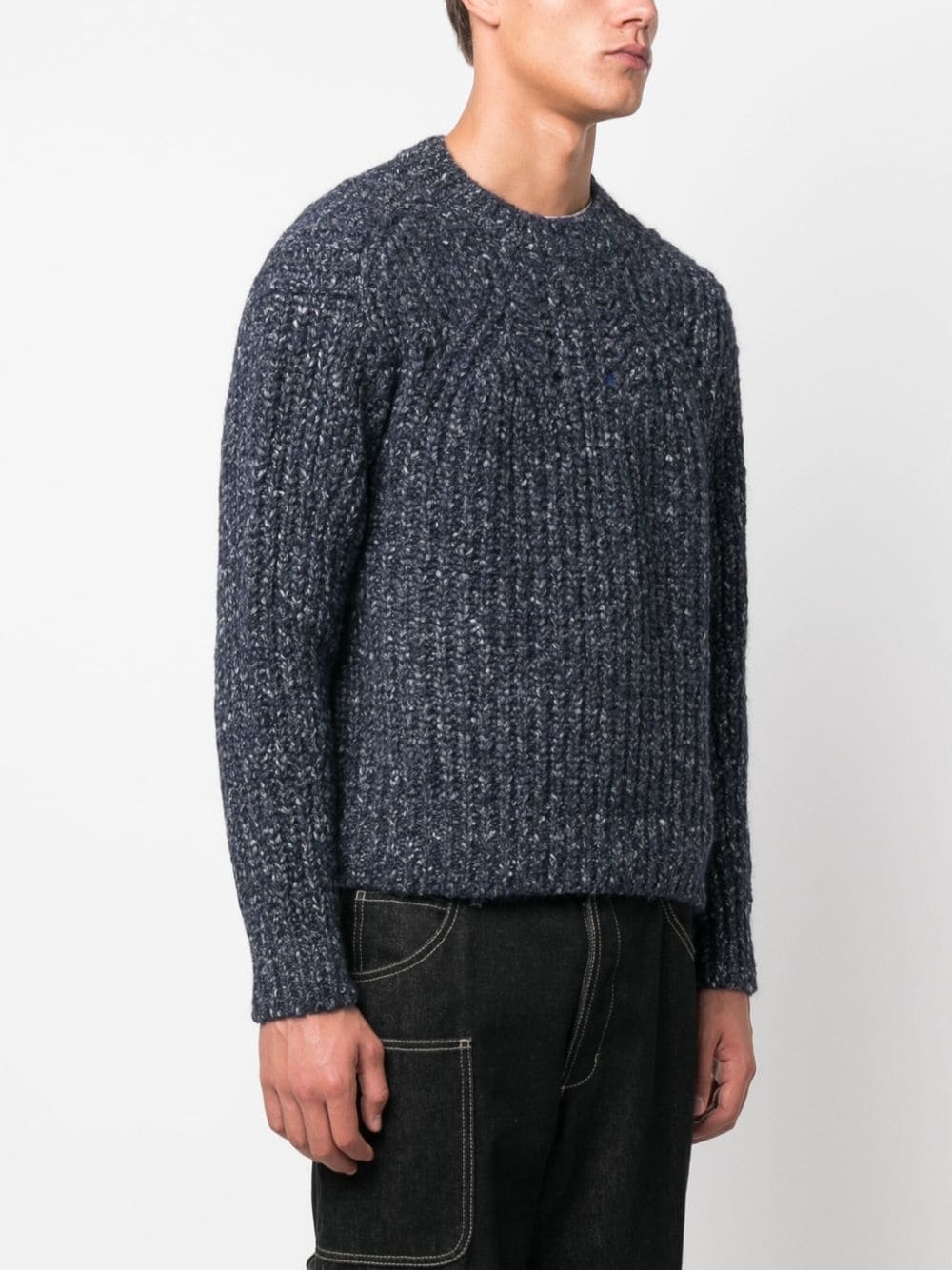 ribbed-knit long-sleeved jumper - 3