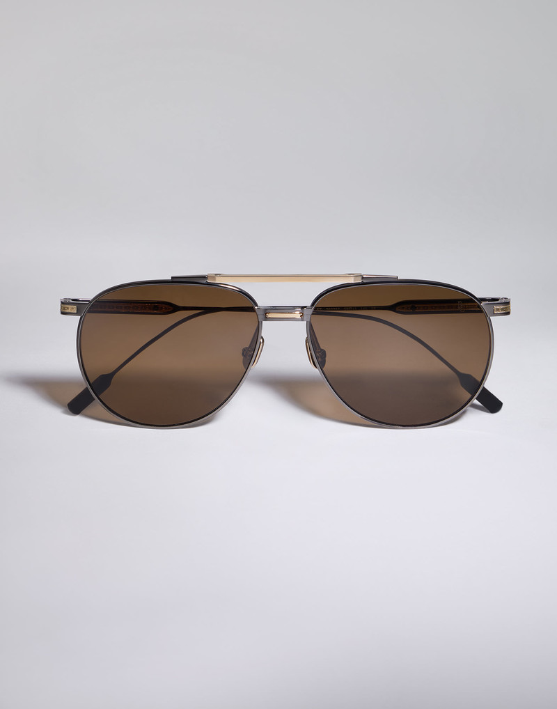Goldcraft 1978 sunglasses in titanium and 18k solid gold with polarized lenses 1