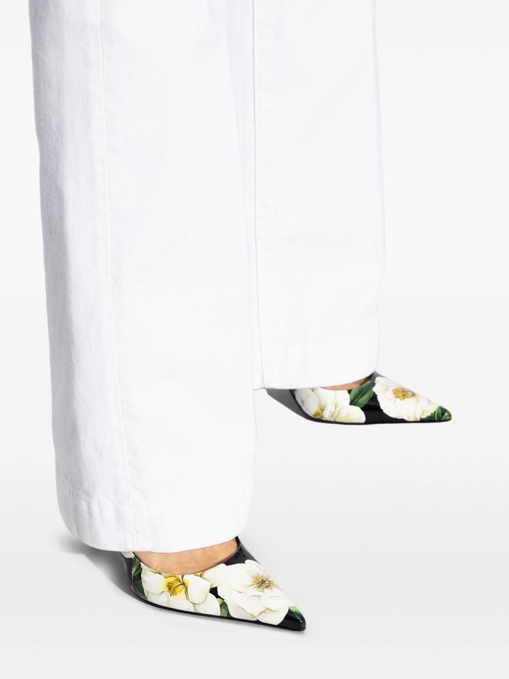 120mm floral-print pumps - 6