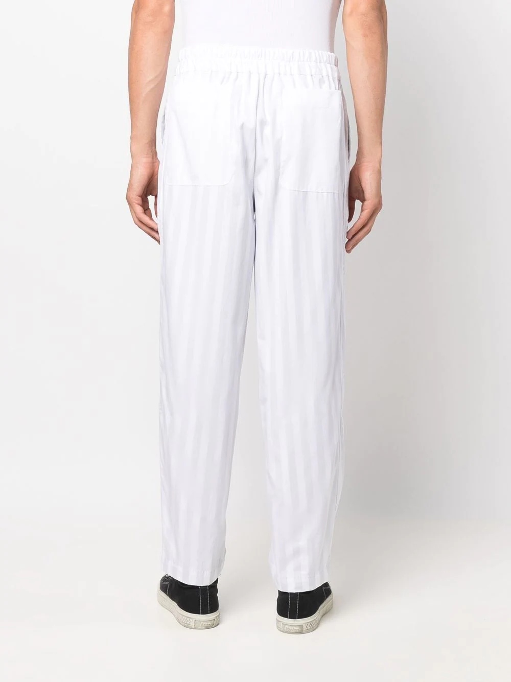 striped straight-leg trousers - 4