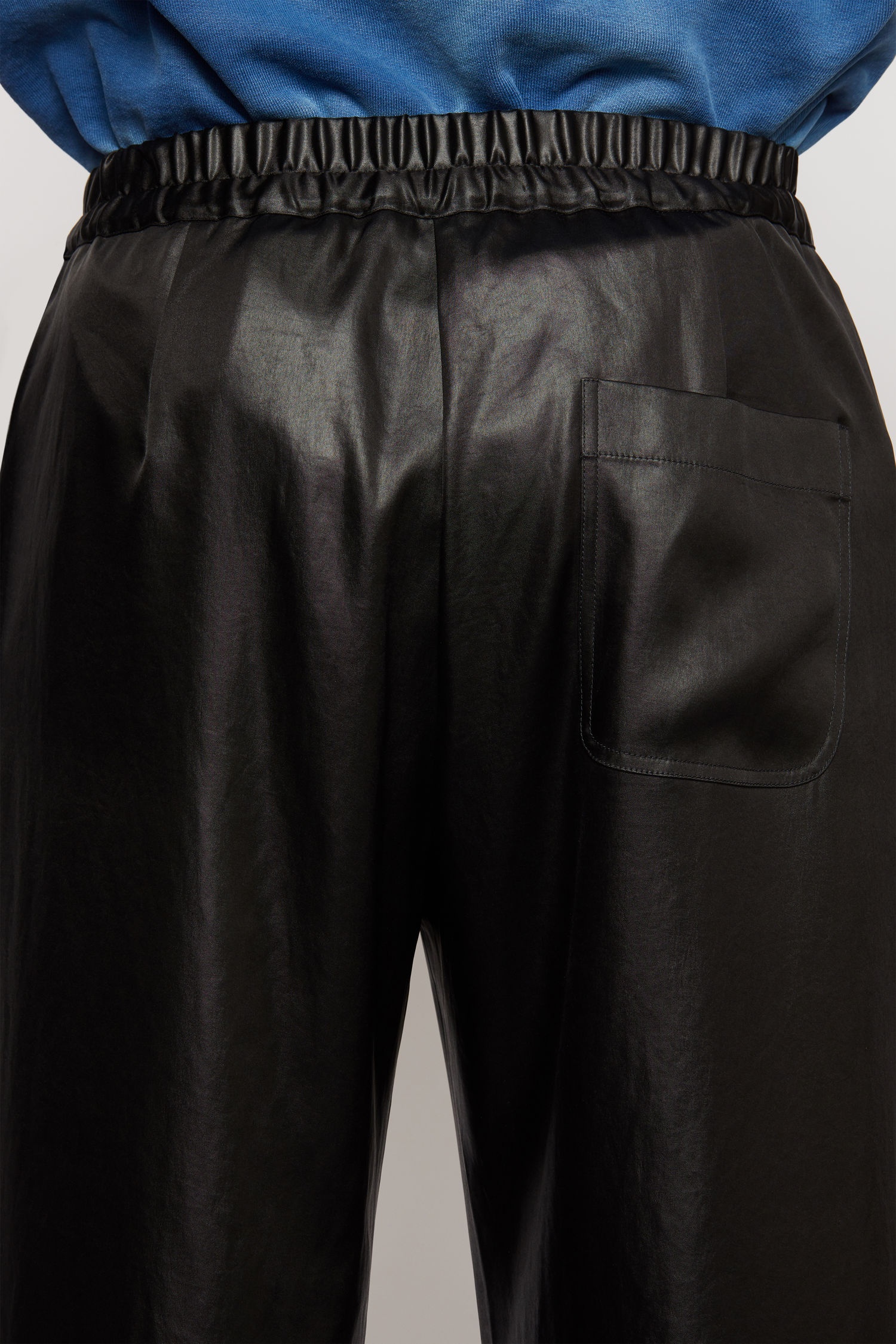 Satin trousers black - 5