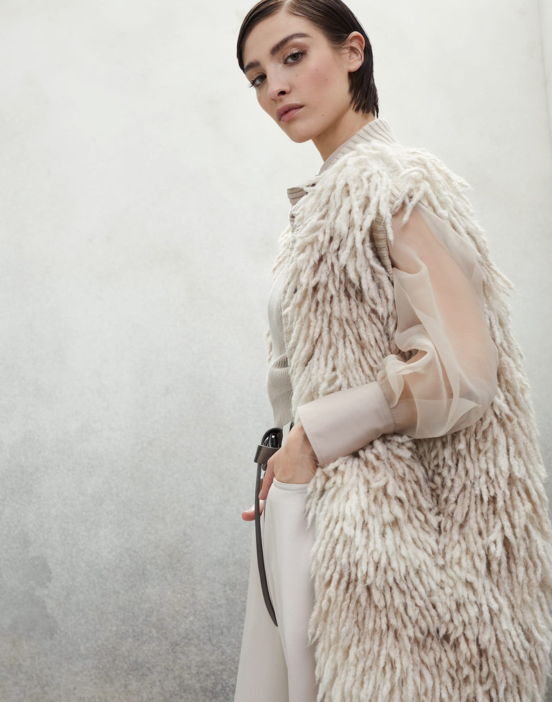 Striped Folk vest in alpaca 4