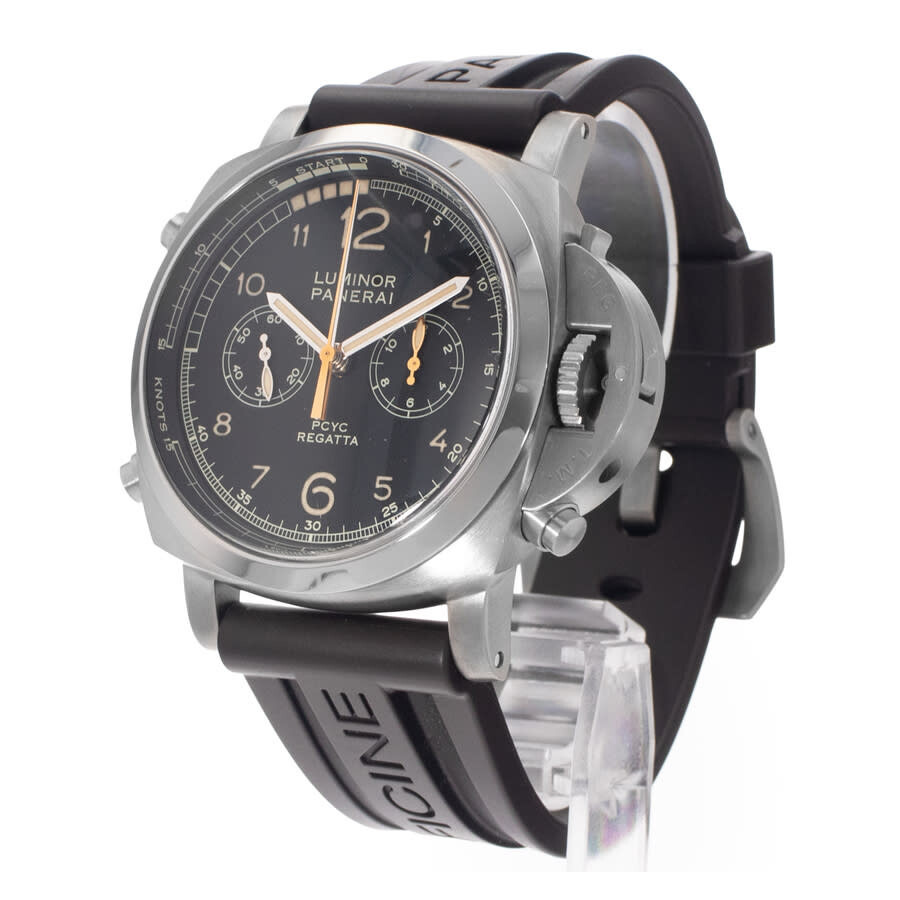 Pre-owned Panerai Luminor 1950 Chronograph Black Dial Men's Watch PAM 00652 - 5