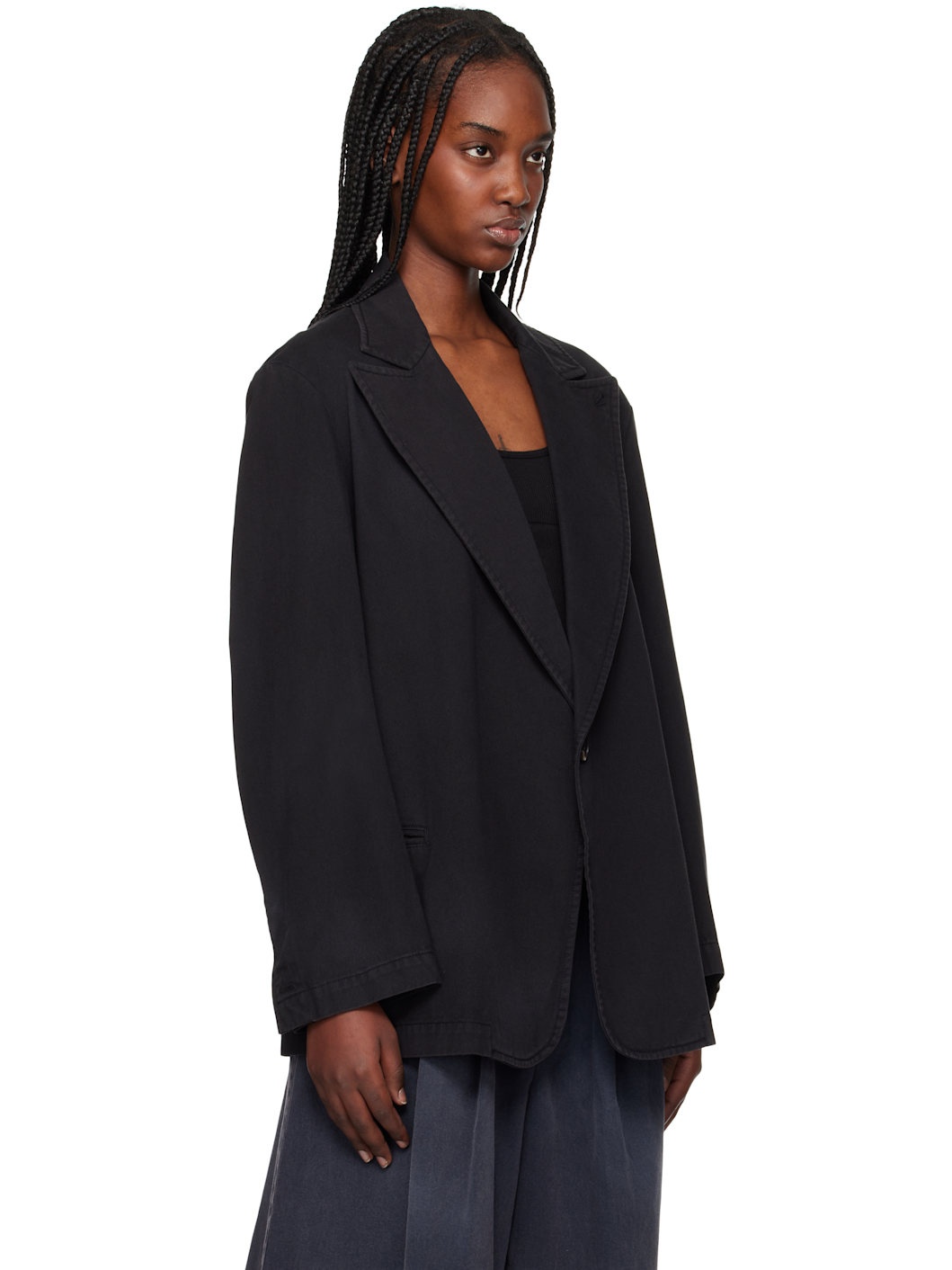 Black Washed Blazer - 2