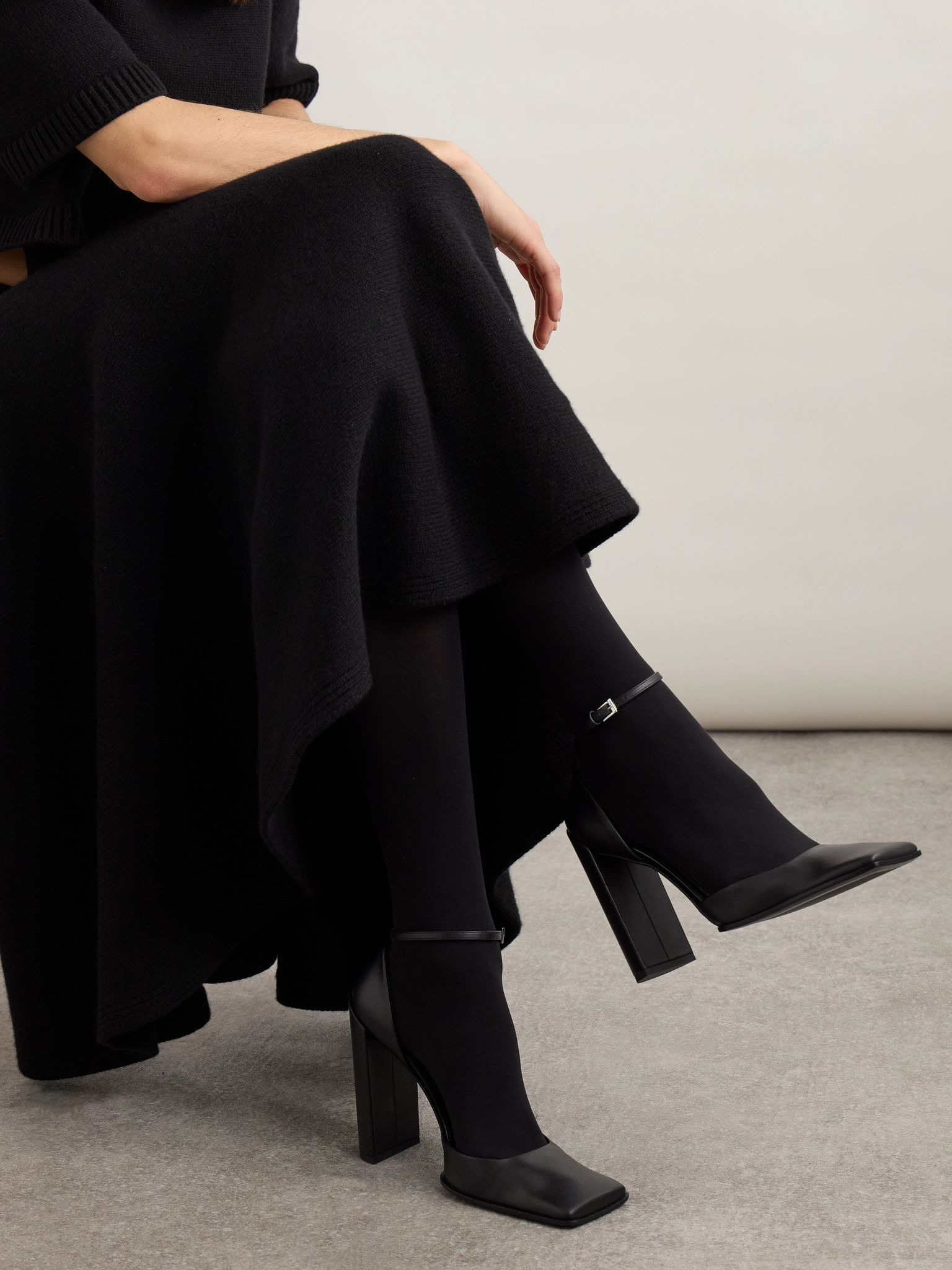 90 leather pumps Black - 2