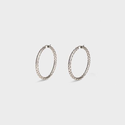 CELINE CELINE ANIMALS BOLD HOOPS IN BRASS WITH VINTAGE RHODIUM FINISH outlook